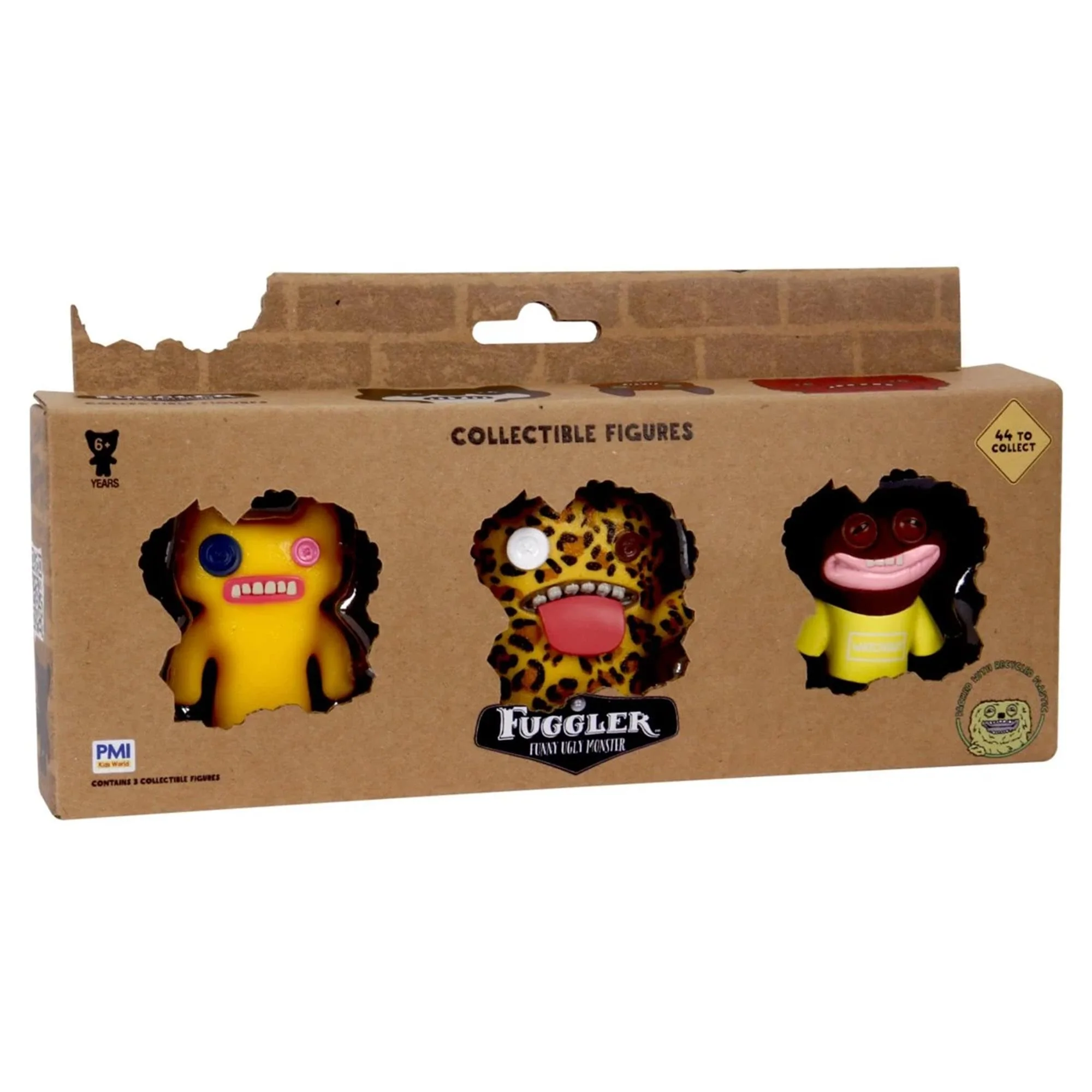Fuggler 2.5 Inch Figure 3-Pack | Dark Yellow, Leopard Print, Black/Yellow - Image 2