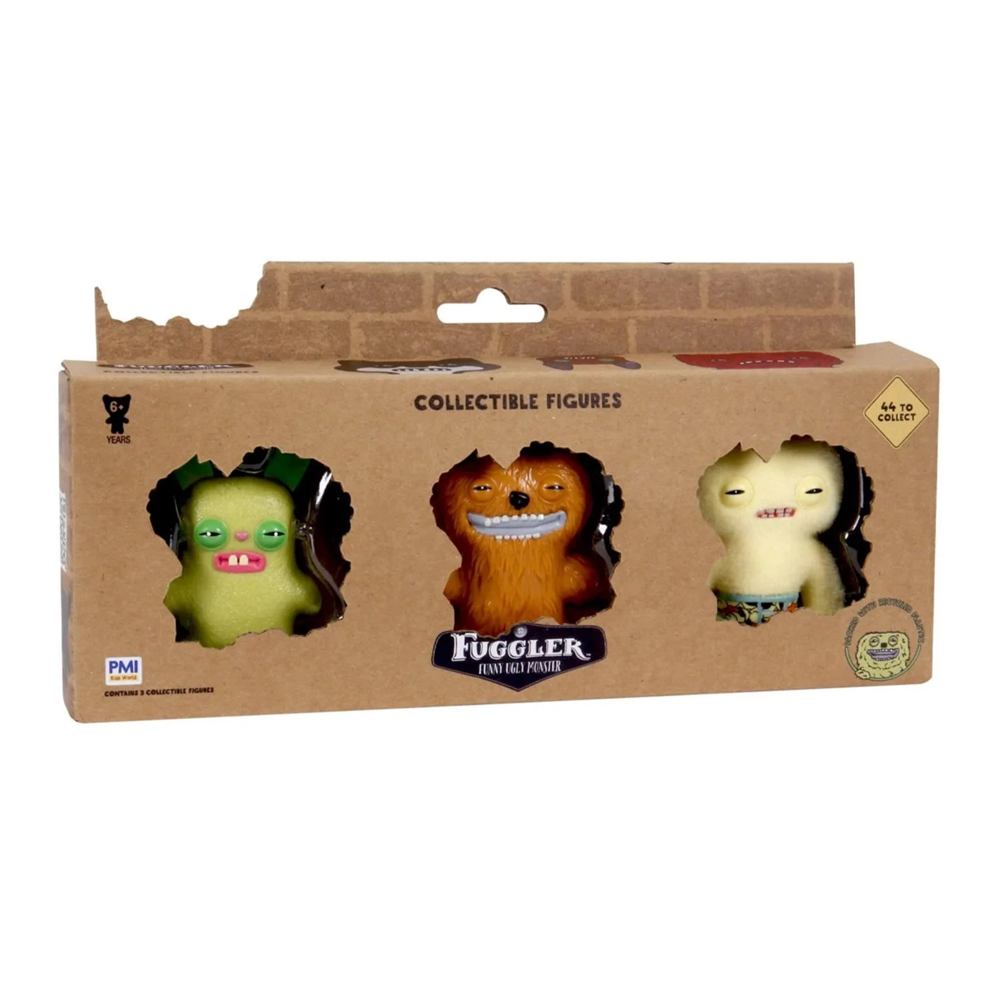 Fuggler 2.5 Inch Figure 3-Pack | Green, Tan, Yellow - Image 2