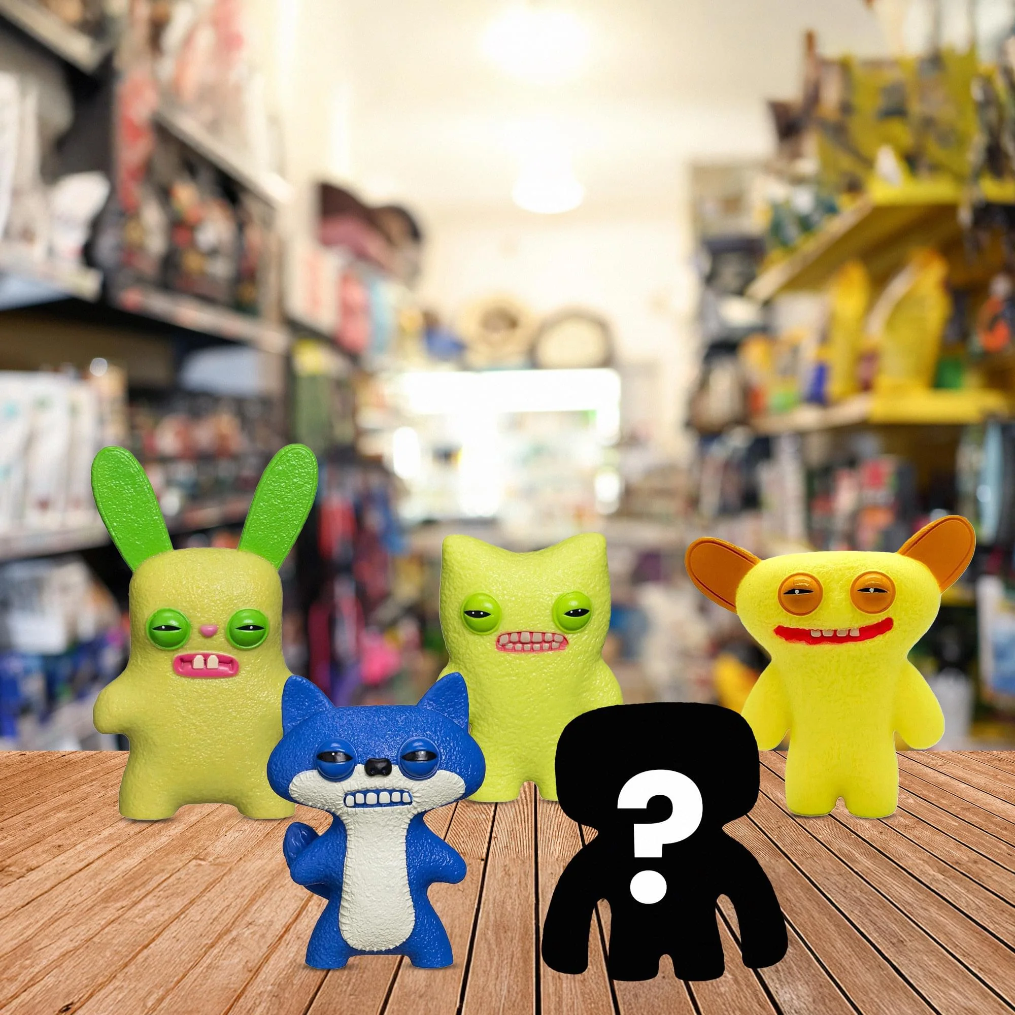 Fuggler 2.5 Inch Figure 5-Pack | Yellow, Blue/White, Green, Green - Image 8