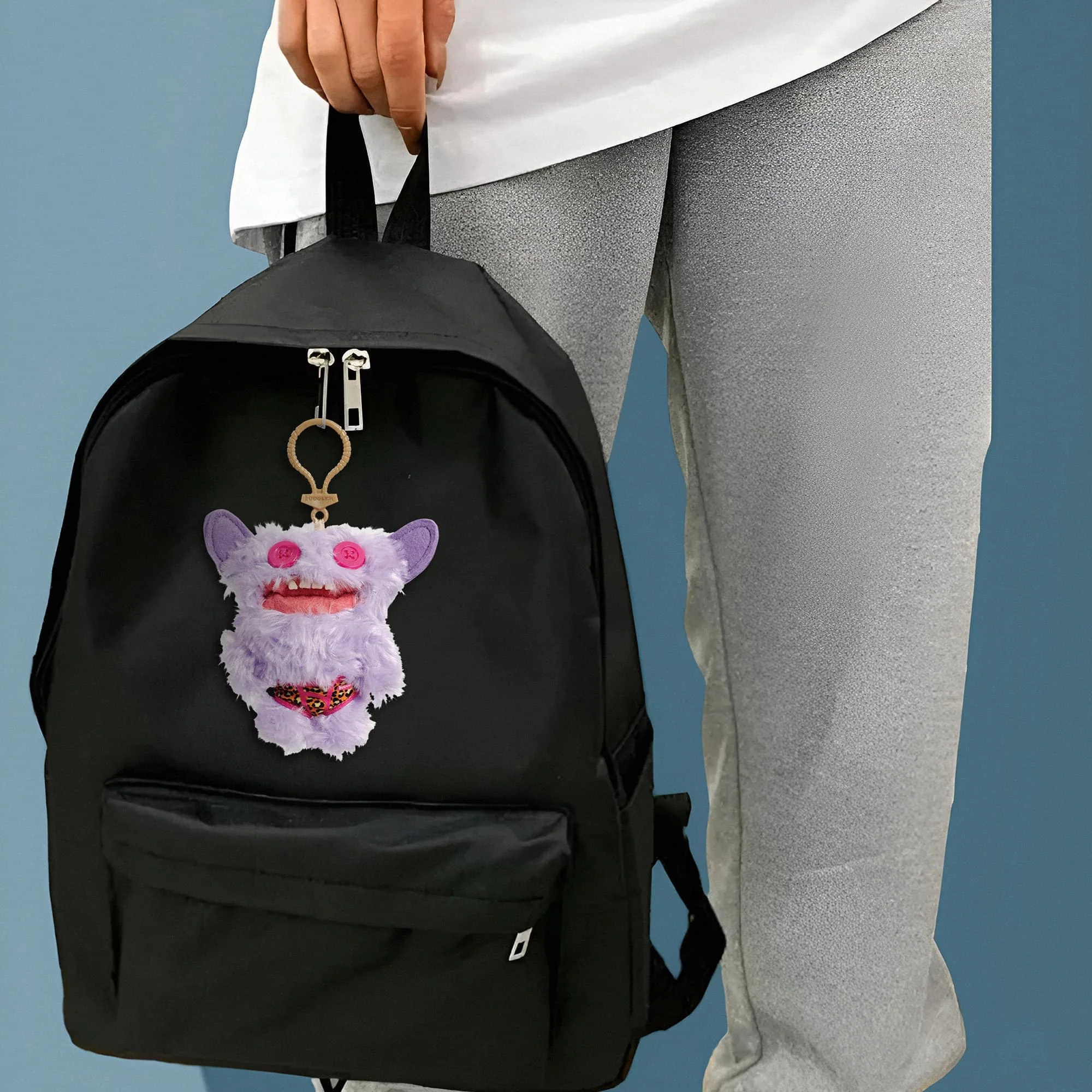 Fugglers 5-Inch Plush Clip-On | Grin Grin - Lilac - Image 2