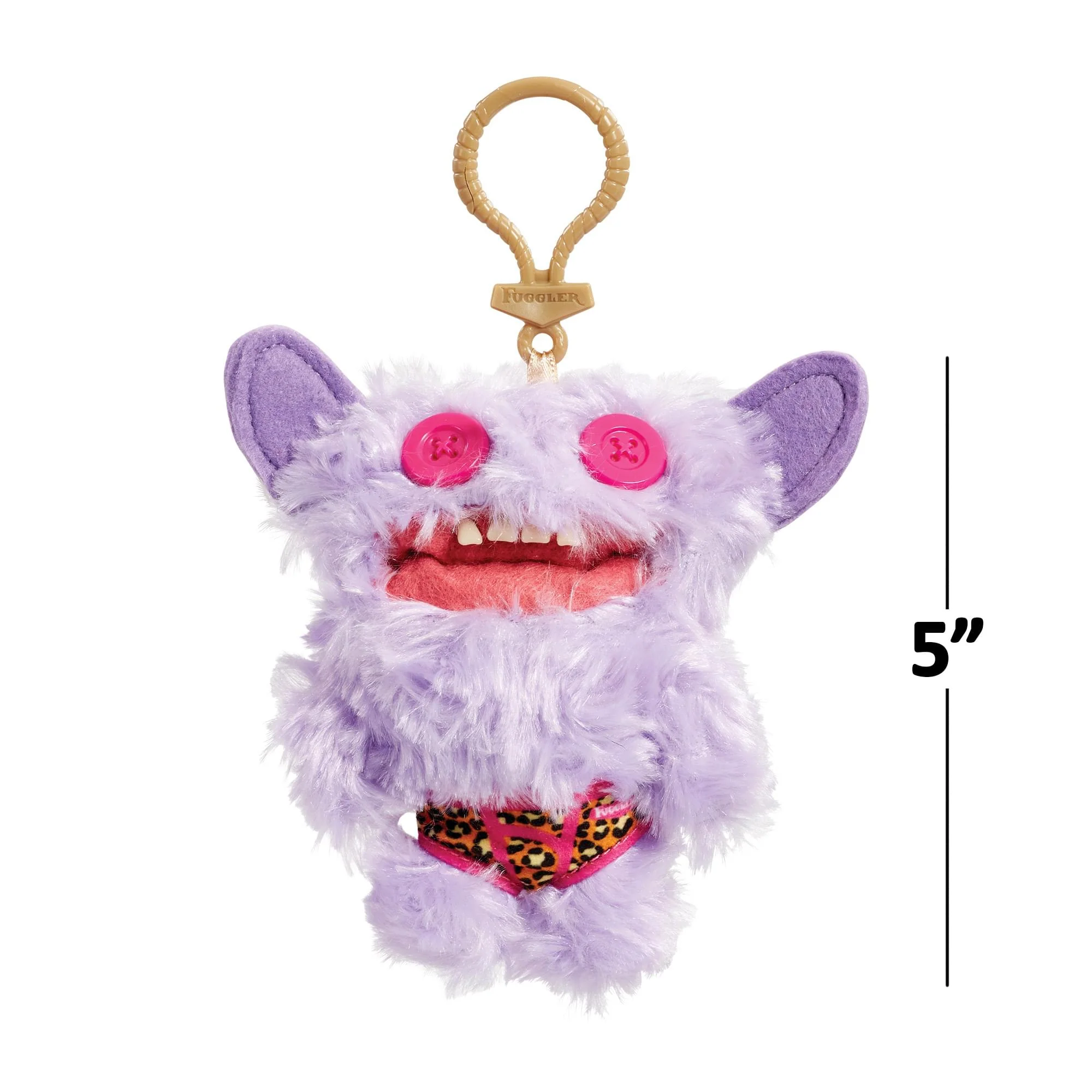Fugglers 5-Inch Plush Clip-On | Grin Grin - Lilac - Image 4