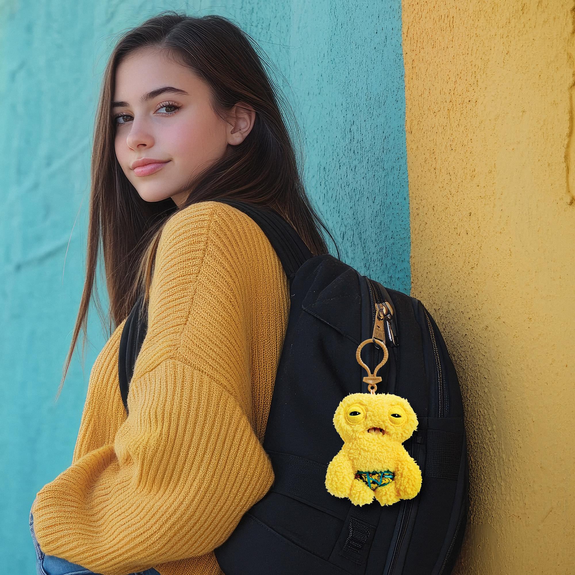 Fugglers 5-Inch Plush Clip-On | Squidge - Yellow - Image 2
