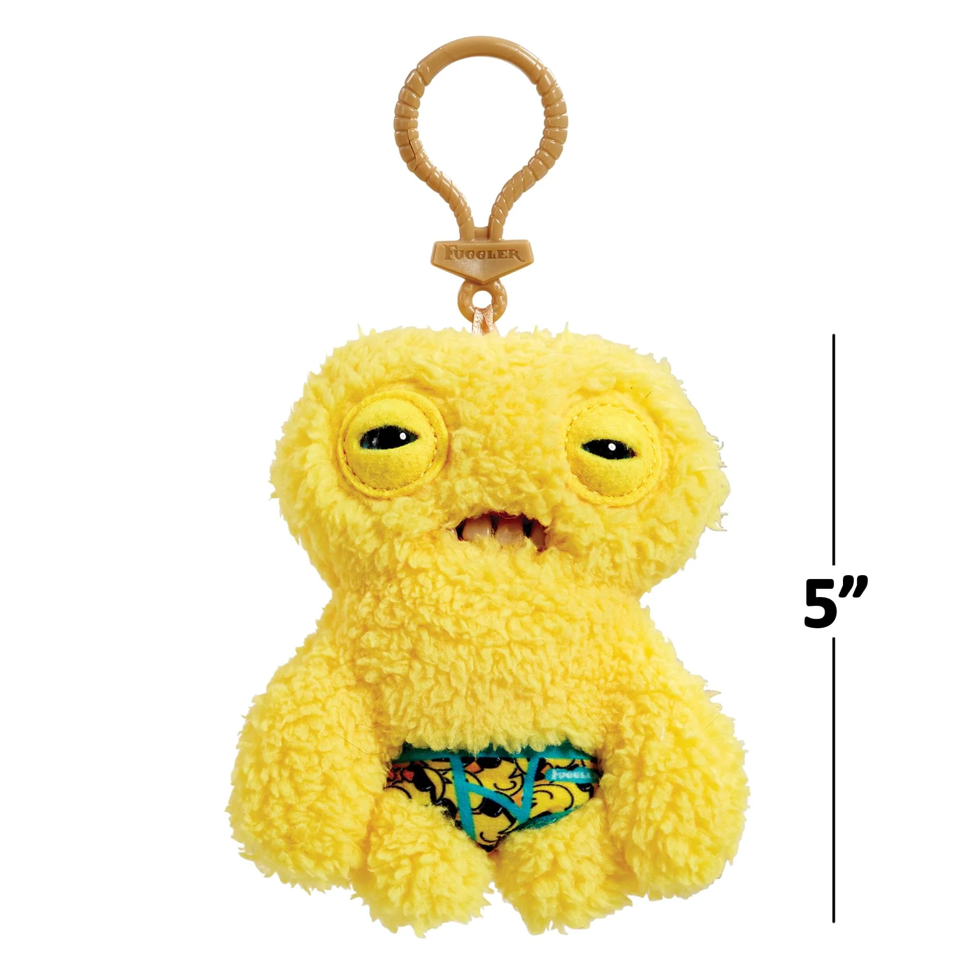 Fugglers 5-Inch Plush Clip-On | Squidge - Yellow - Image 4