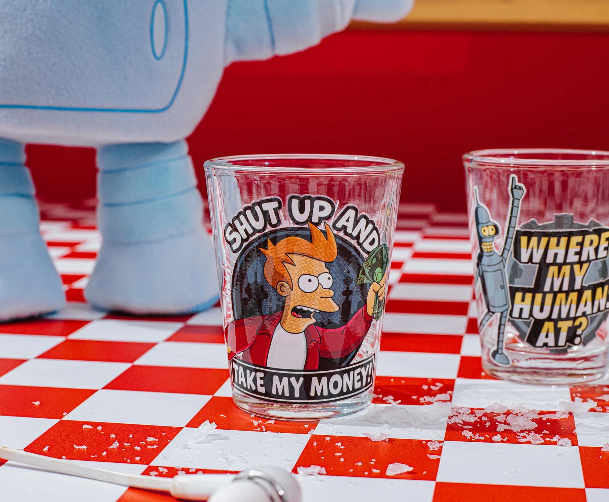 Futurama Character Quotes 4-Piece Shot Glass Set | Each Holds 2 Ounces - Image 4