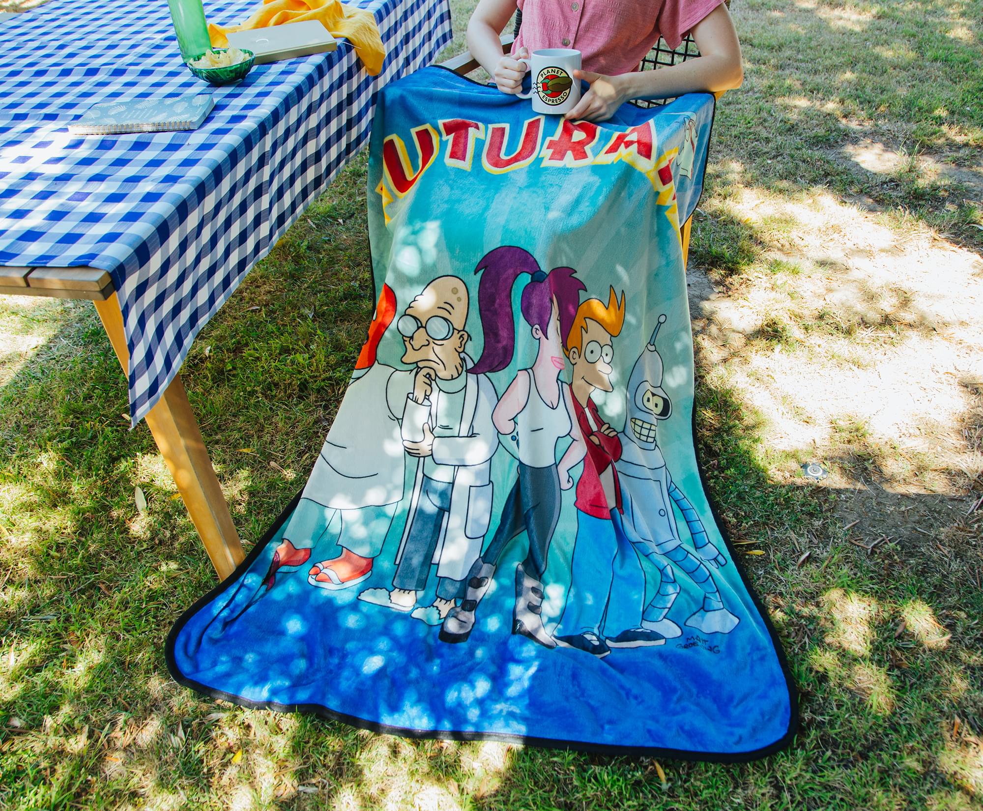 Futurama Planet Express Crew Fleece Throw Blanket | 45 x 60 Inches - Image 5