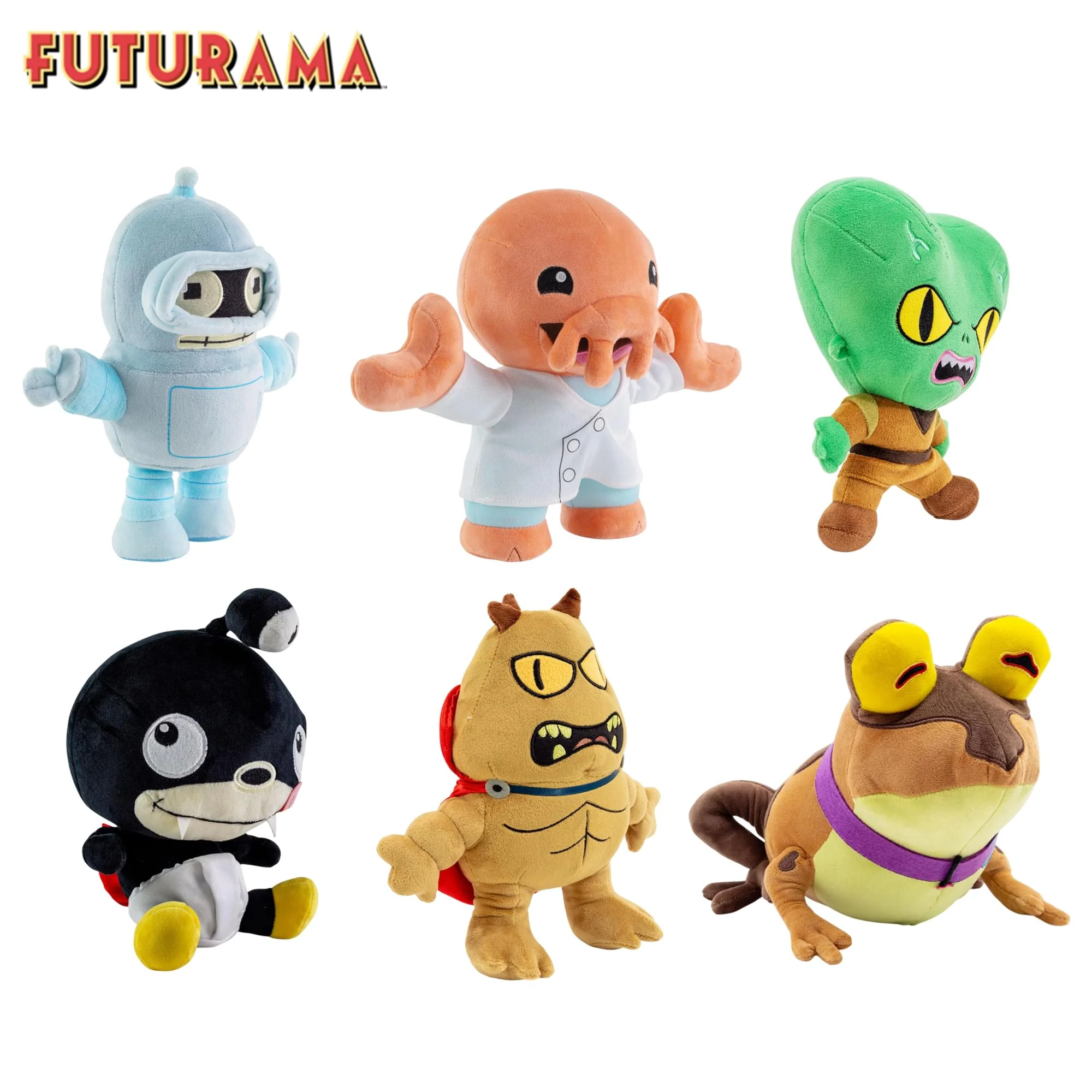 Futurama Plush Set Of 6 | Bender, Nibbler, Lrrr, Morbo, Zoidberg, Hypnotoad - Image 2
