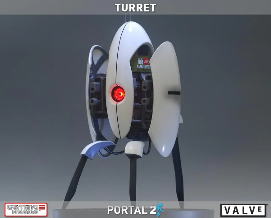 Gaming Heads Portal 2 Sentry Turret 20" Polystone Statue