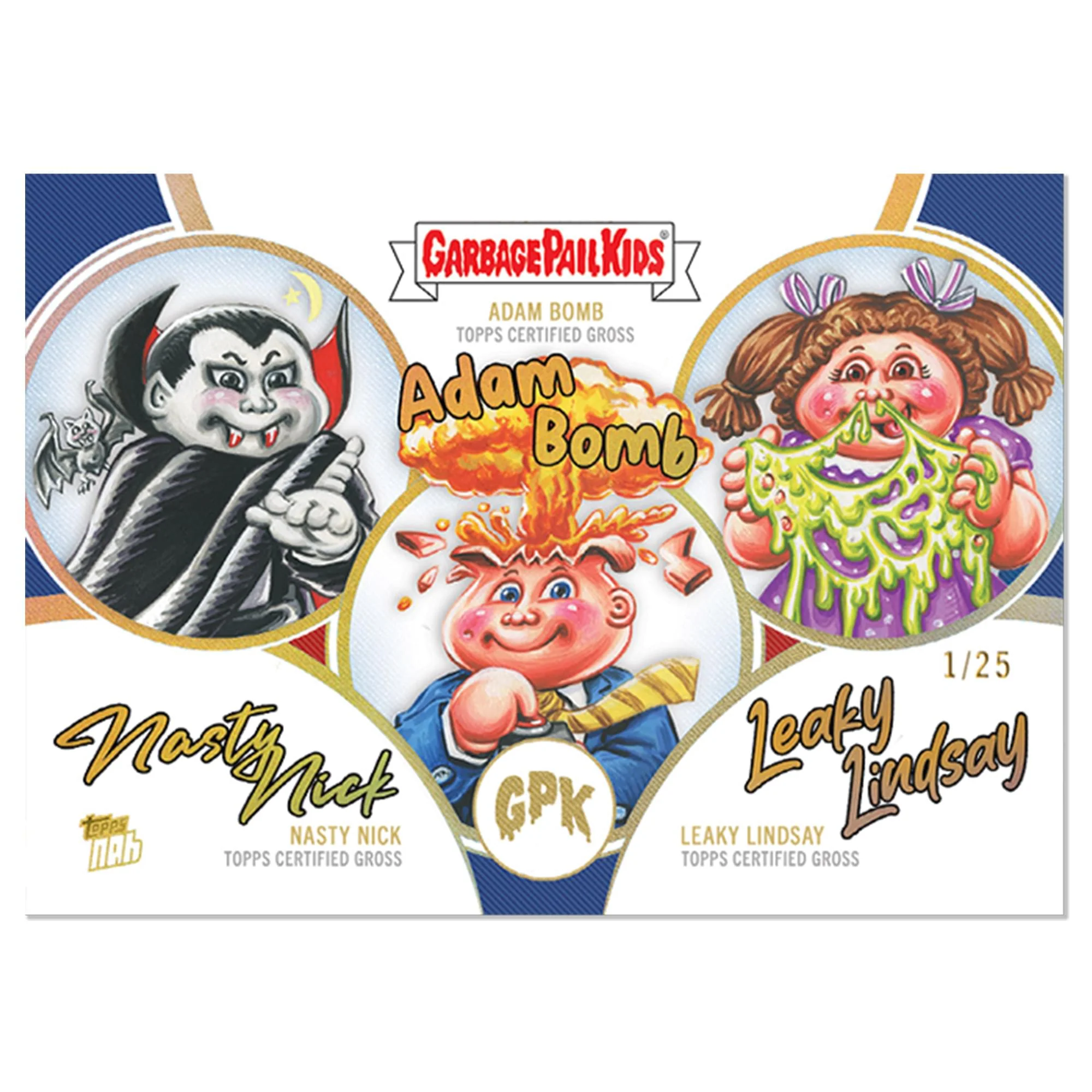 Garbage Pail Kids 2024 Topps Media Menace | Adam, Nick & Lindsay - Image 2
