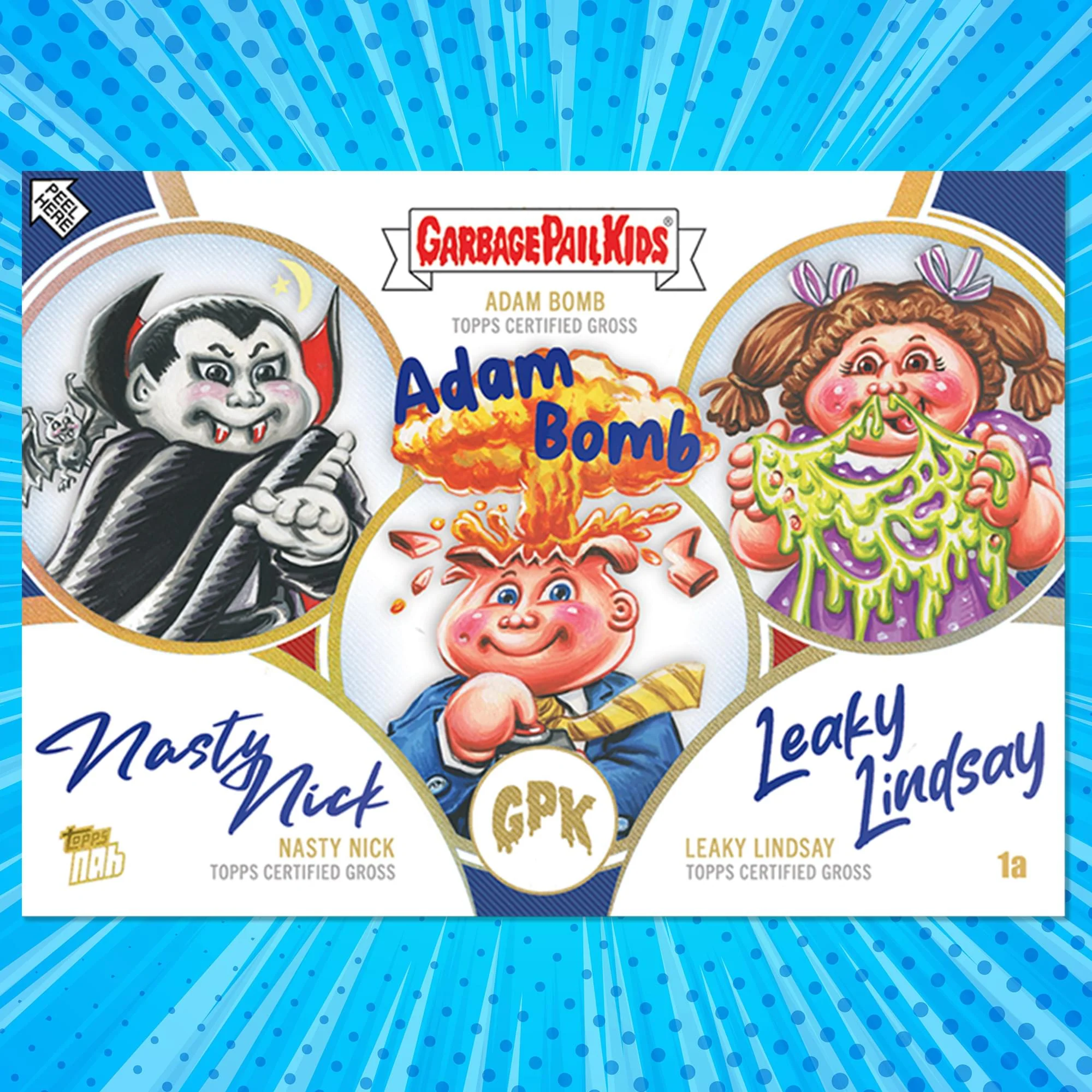 Garbage Pail Kids 2024 Topps Media Menace | Adam, Nick & Lindsay - Image 3