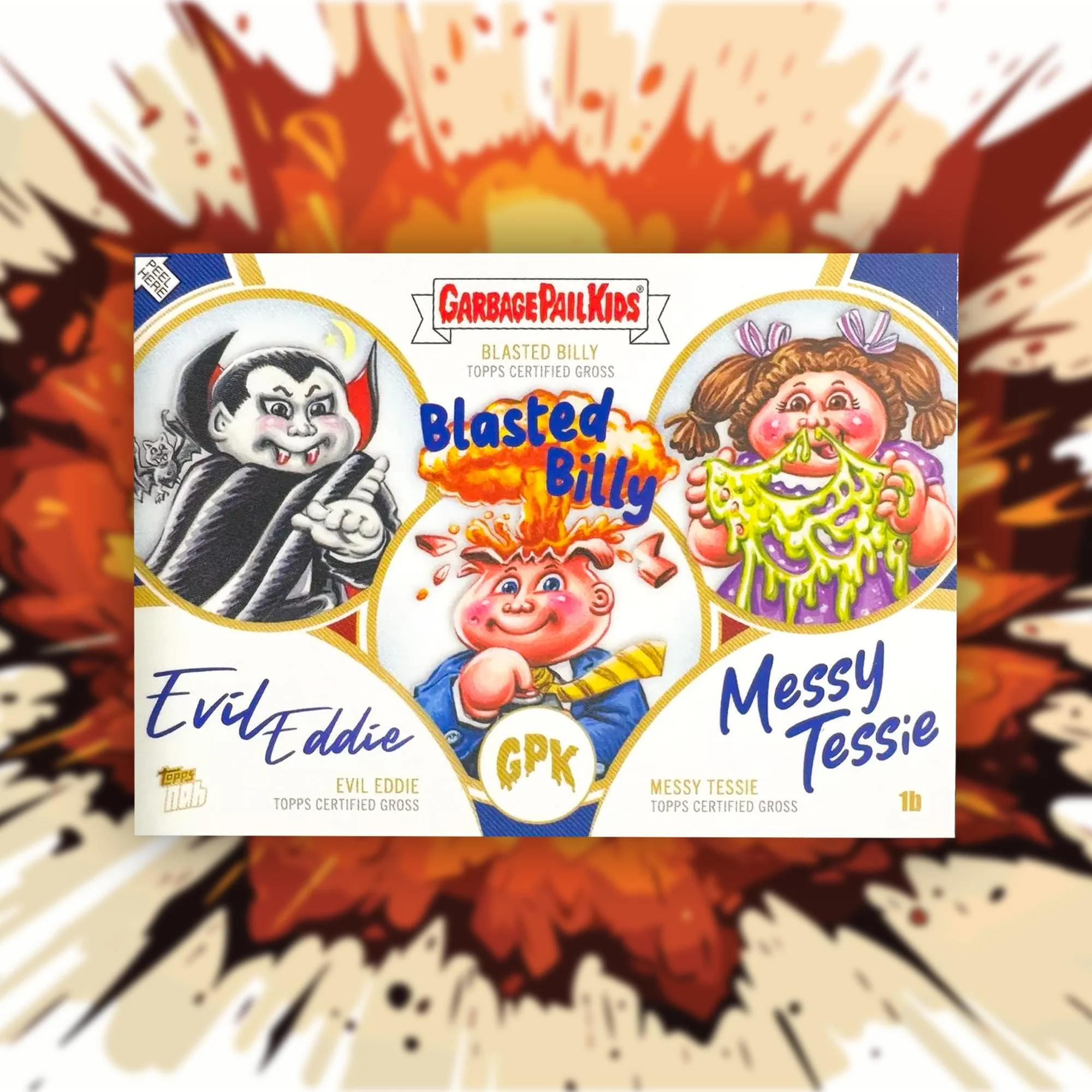 Garbage Pail Kids 2024 Topps Media Menace | Eddie, Billy, Tessie - Image 3