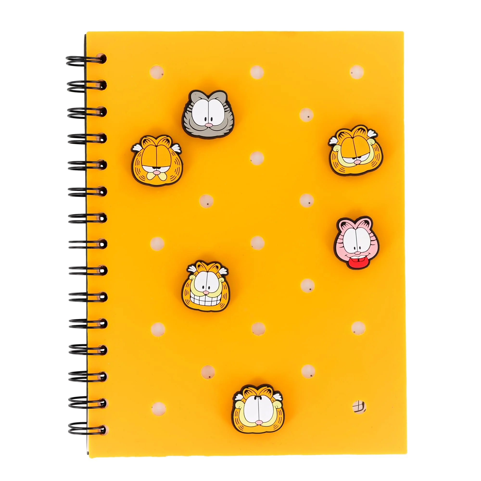 Garfield 160-Page Silicone Spiral Notebook With Pop Charms | 6 x 8 Inches