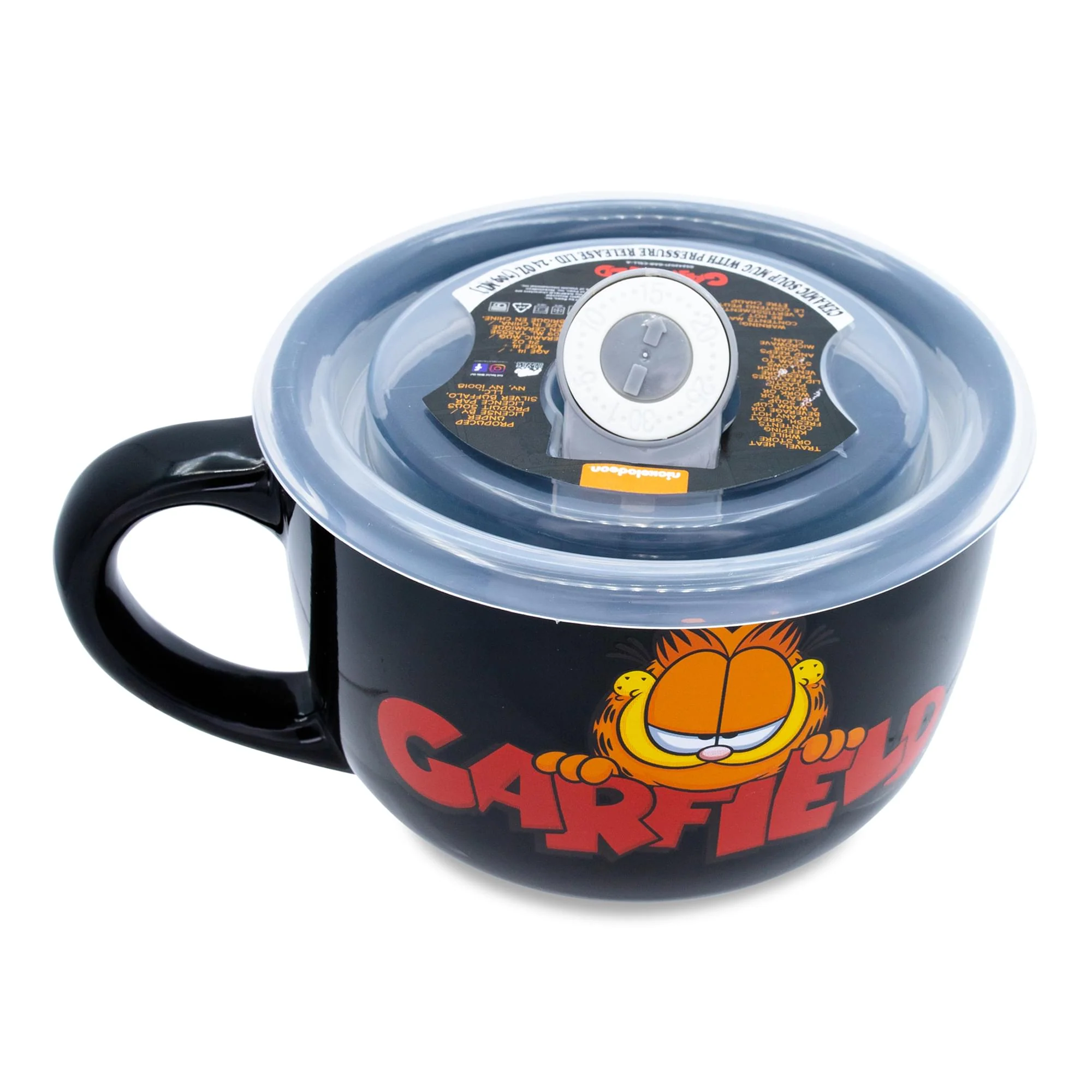 Garfield Ceramic Soup Mug With Vented Lid | Holds 24 Ounces - Image 3