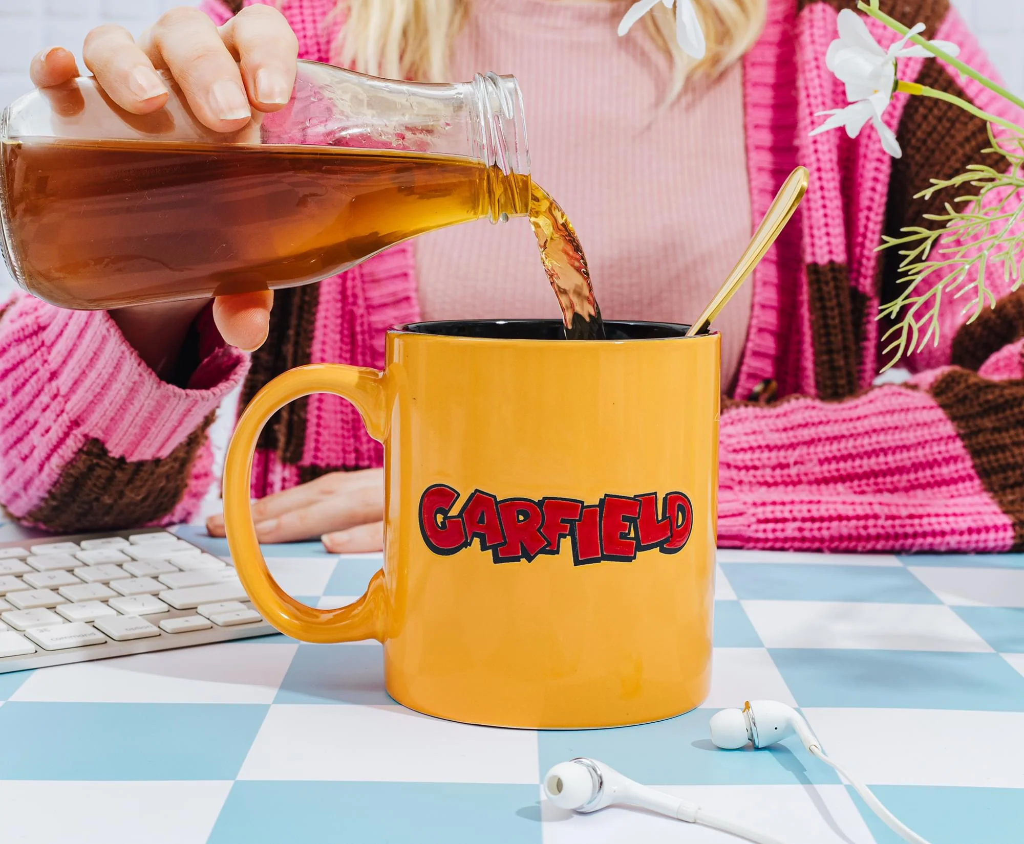 Garfield Tongue Out Wax-Resist Ceramic Mug | Holds 20 Ounces - Image 6