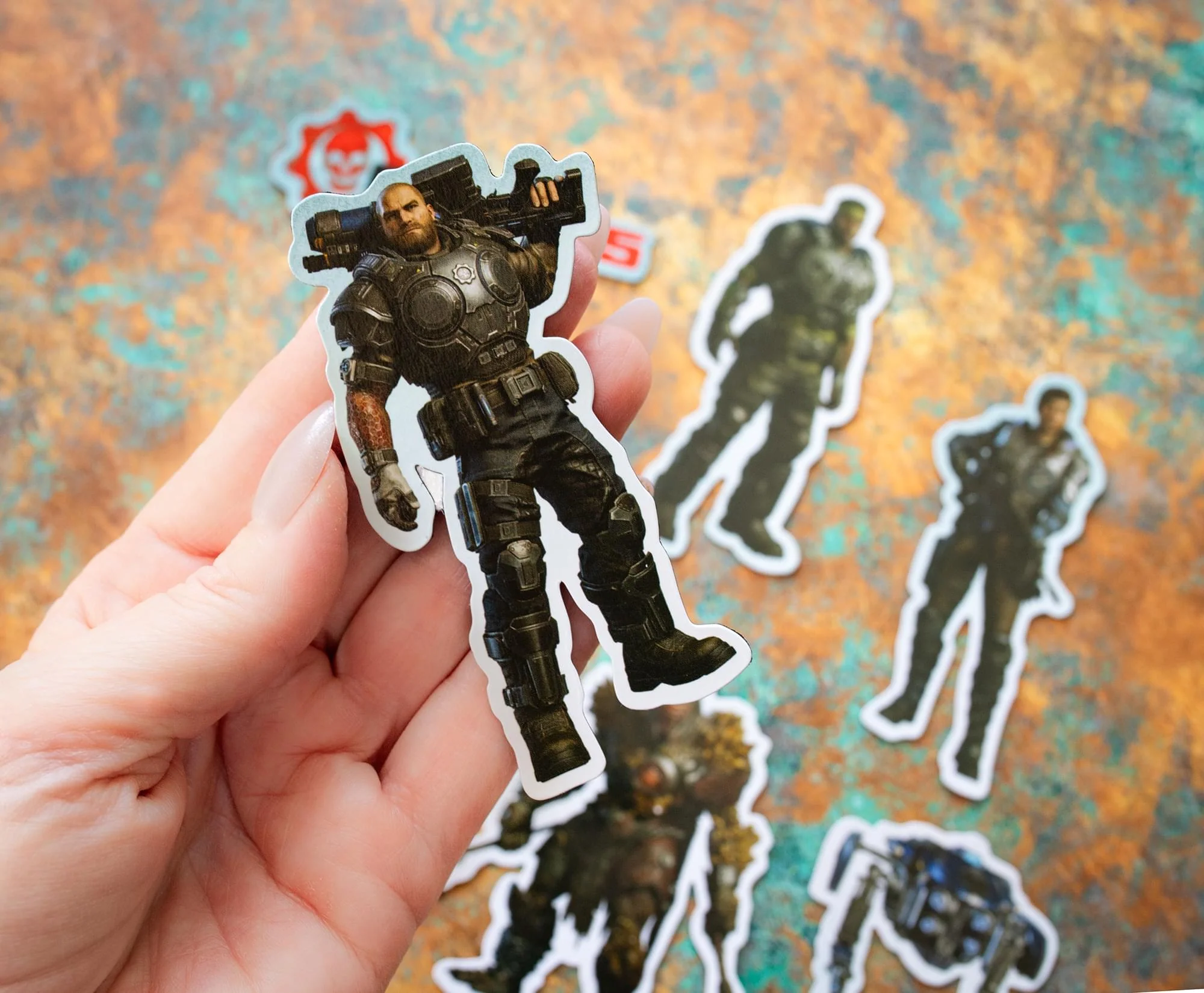 Gears of War 5 Fridge Magnet Stickers | 6 Character Designs | 7 x 10 Sheet - Image 4