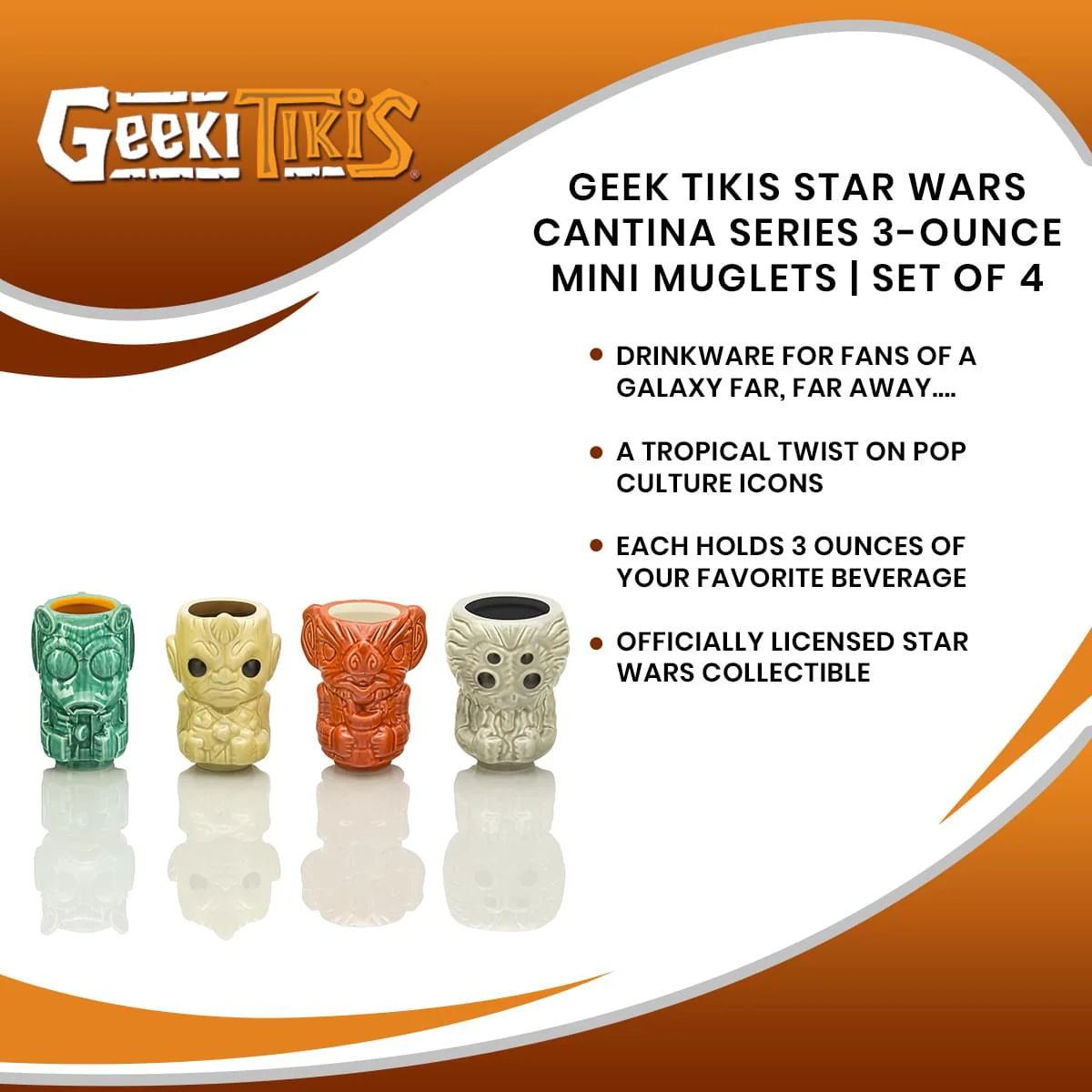 Geek Tikis Star Wars Cantina Series 3-Ounce Mini Muglets | Set of 4 - Image 7
