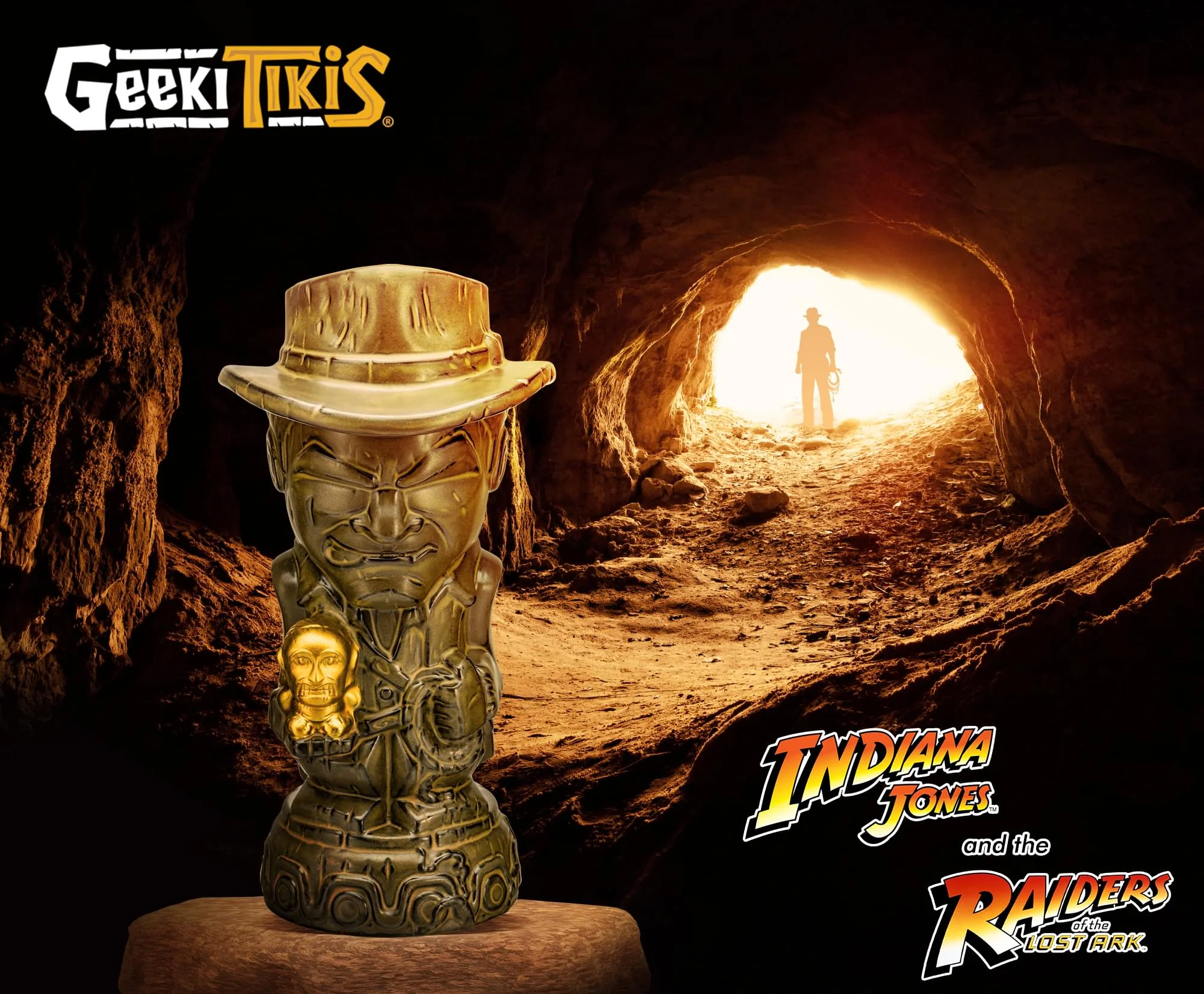 Geeki Tikis Indiana Jones With Fertility Idol Ceramic Mug | Toynk Exclusive - Image 2