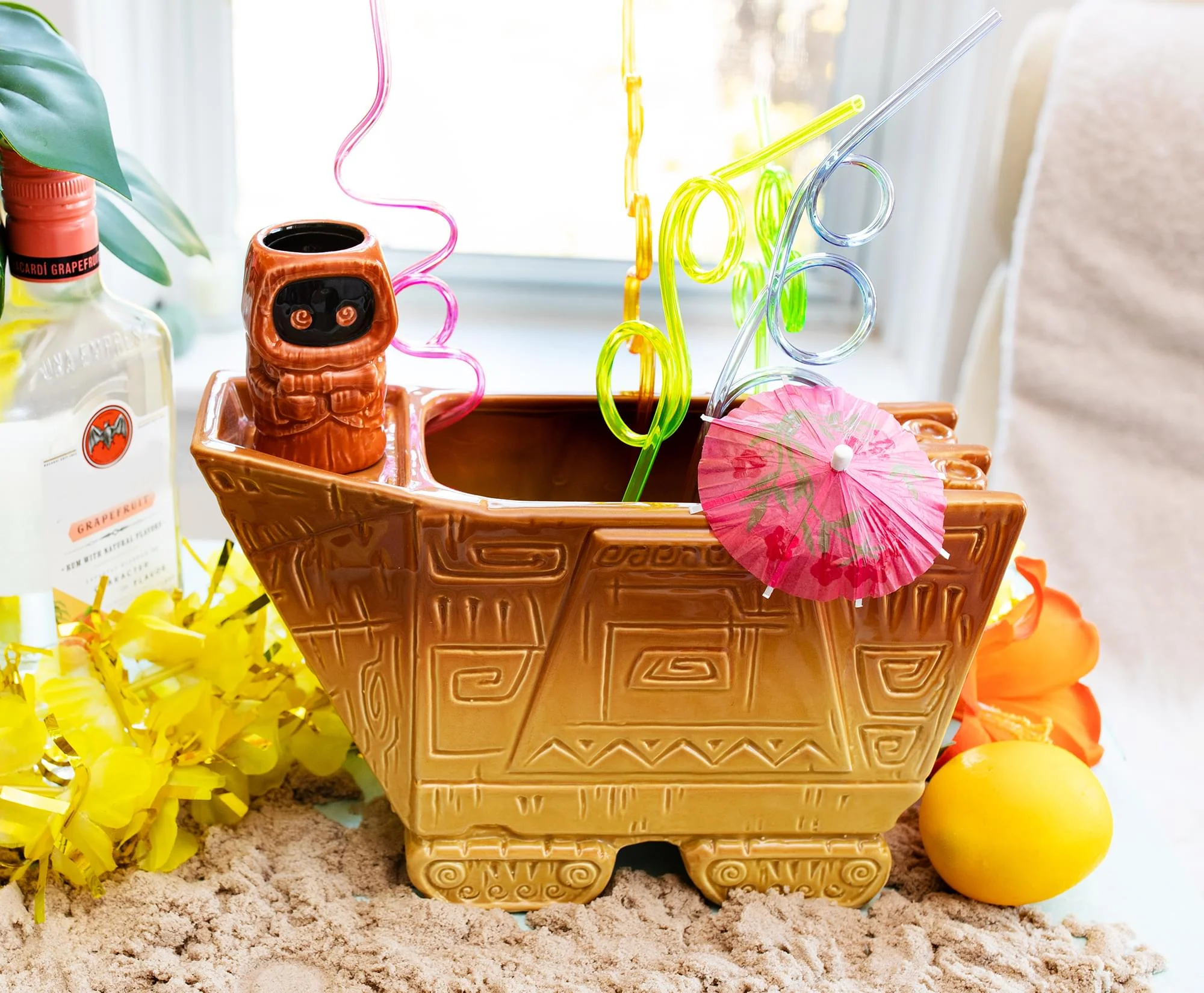 Geeki Tikis Star Wars Sandcrawler Punch Bowl Set With Jawa Mini Muglet - Image 10