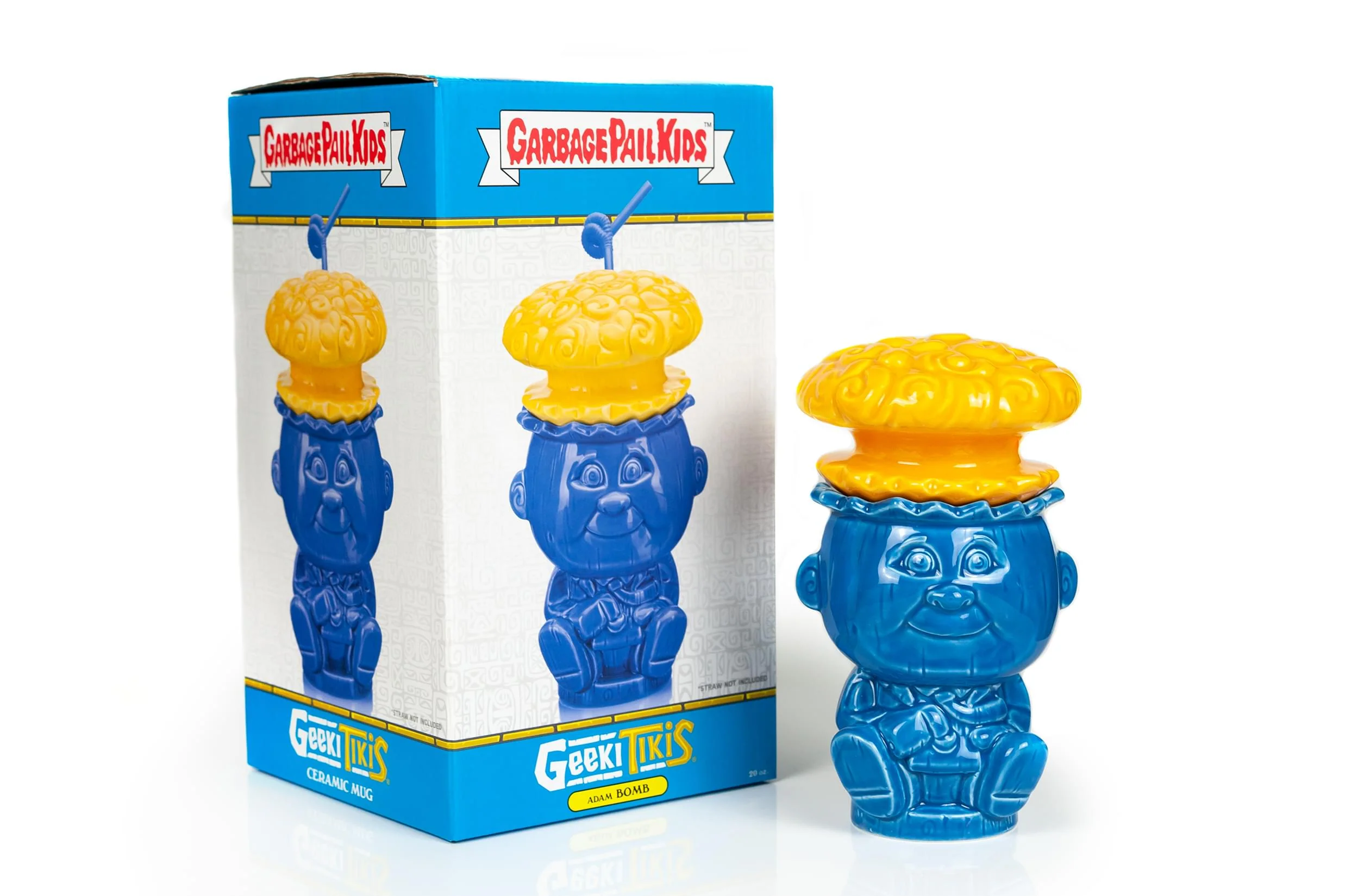 Geeki Tikis Garbage Pail Kids GPK Adam Bomb Mug Ceramic Tiki Style Cup 20 Ounces | Set Includes Trading Card - Image 4