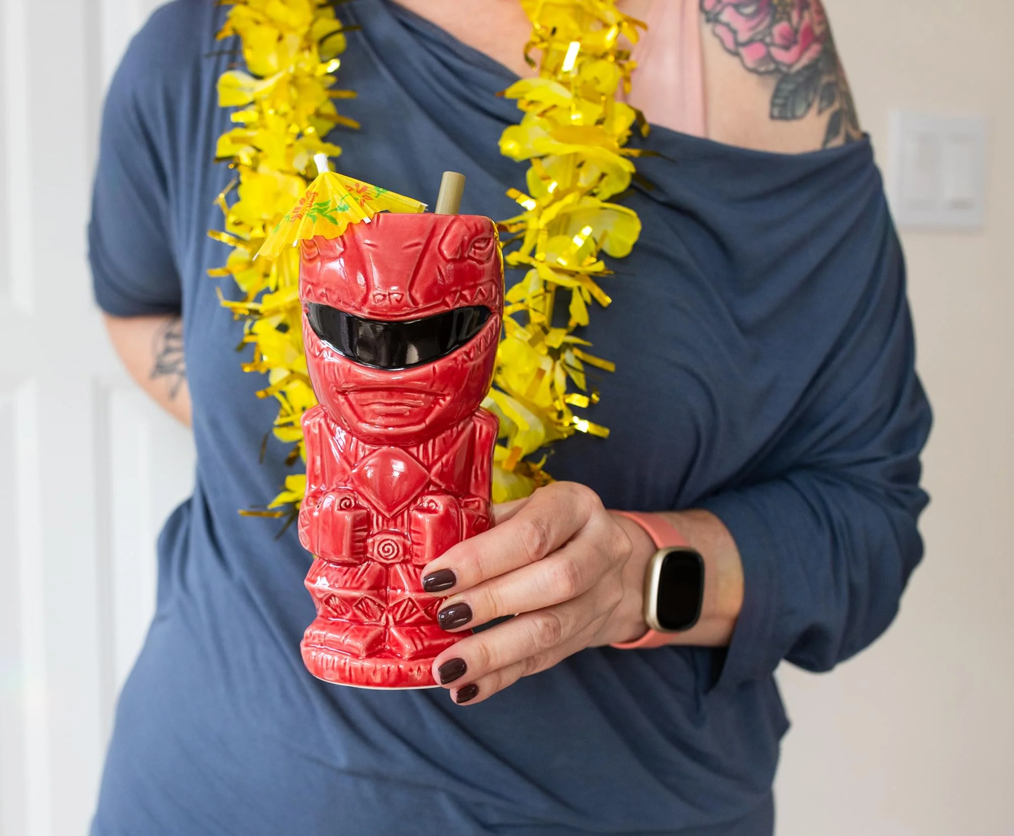 Geeki Tikis Power Rangers Red Ranger Ceramic Mug | Holds 16 Ounces - Image 3