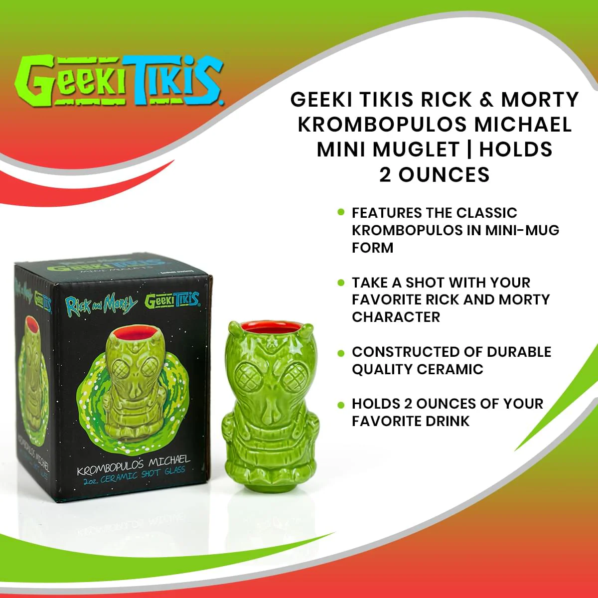 Geeki Tikis Rick and Morty Krombopulos Mini Muglet | Holds 2 Ounces - Image 7