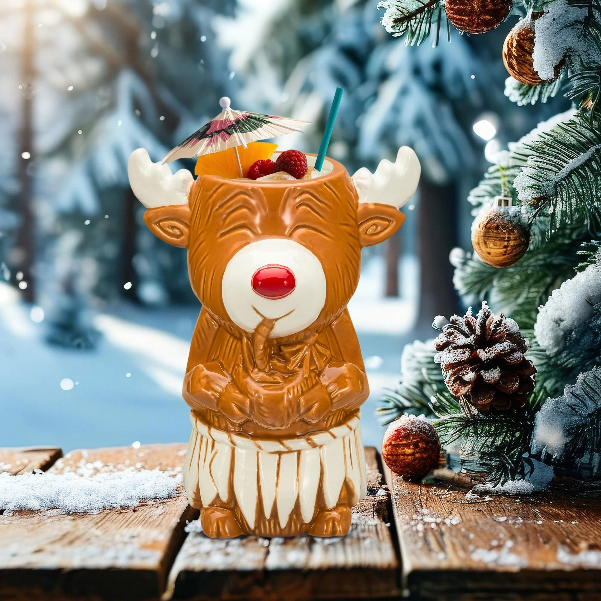 Geeki Tikis Rum Rum Rudolph 24 Ounce Ceramic Mug - Image 3