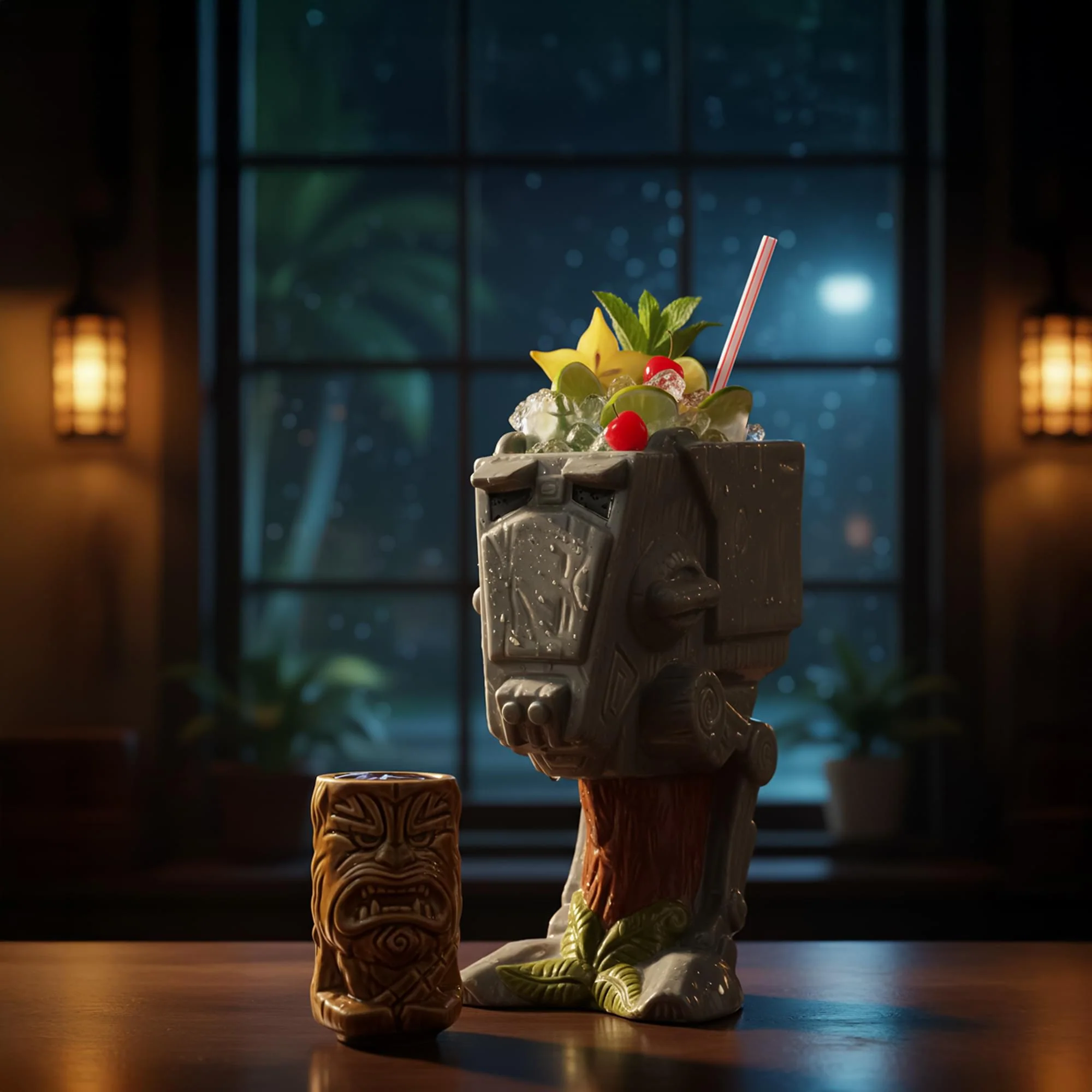 Geeki Tikis Star Wars AT-ST With Chewie 22 Ounce Ceramic Mug Set - Image 7
