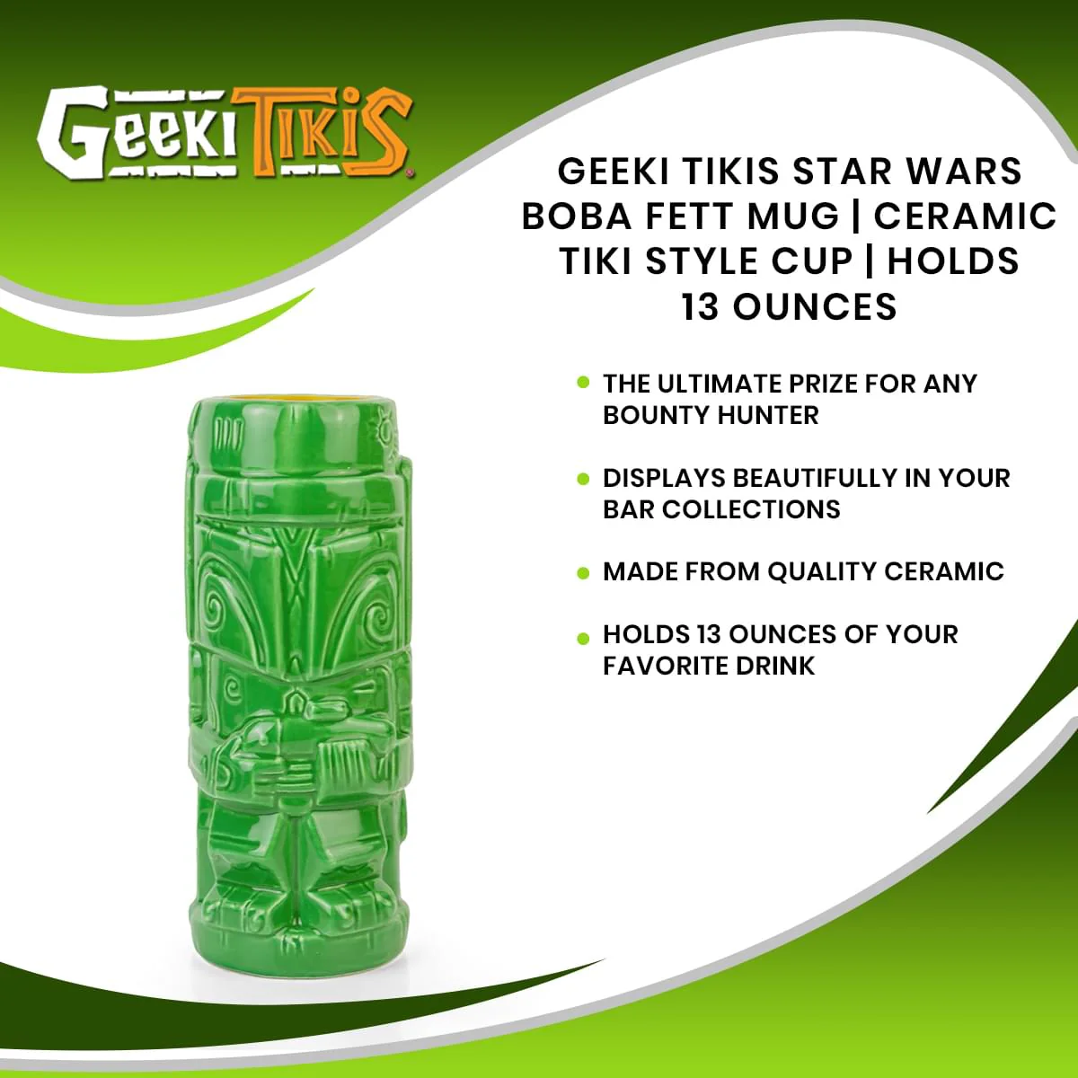 Geeki Tikis Star Wars Boba Fett Mug | Ceramic Tiki Style Cup | Holds 13 Ounces - Image 7