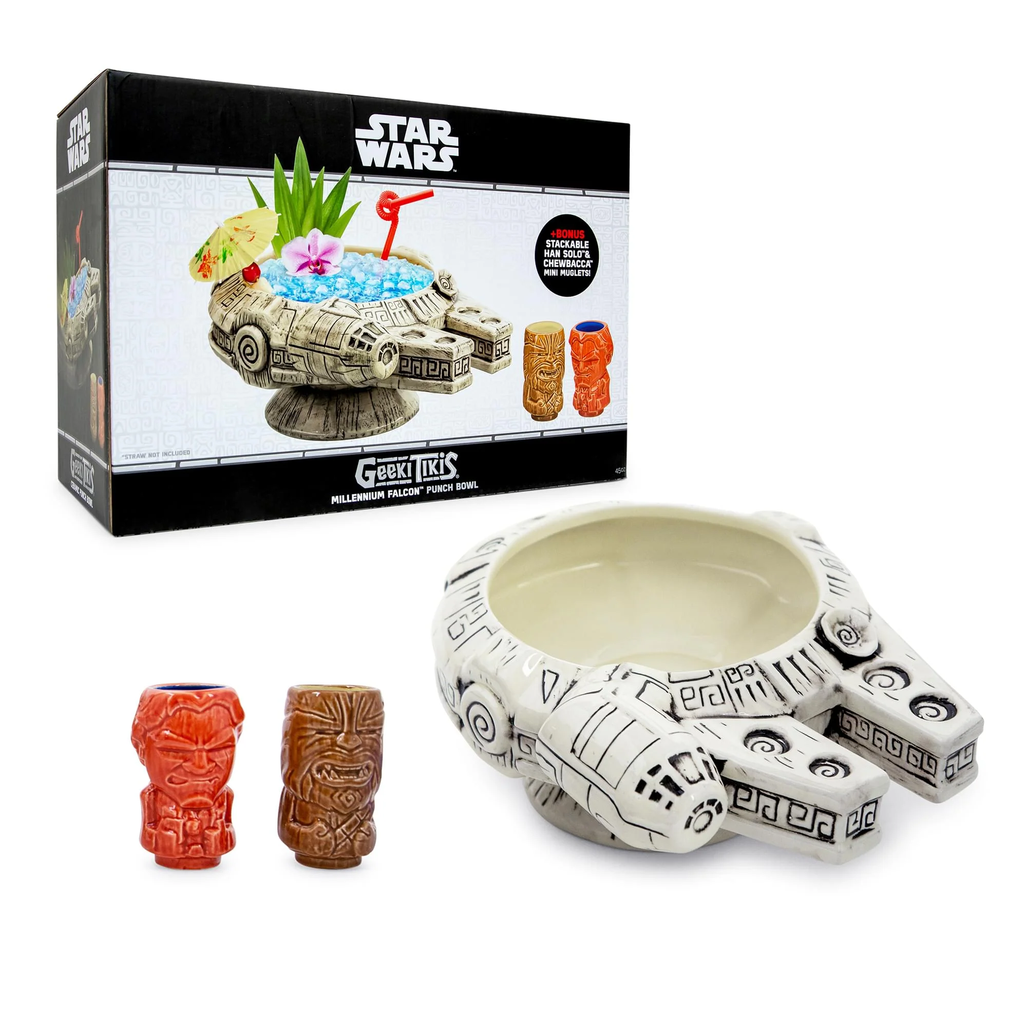Geeki Tikis Star Wars Millennium Falcon Punch Bowl Set With Mini Muglets - Image 8