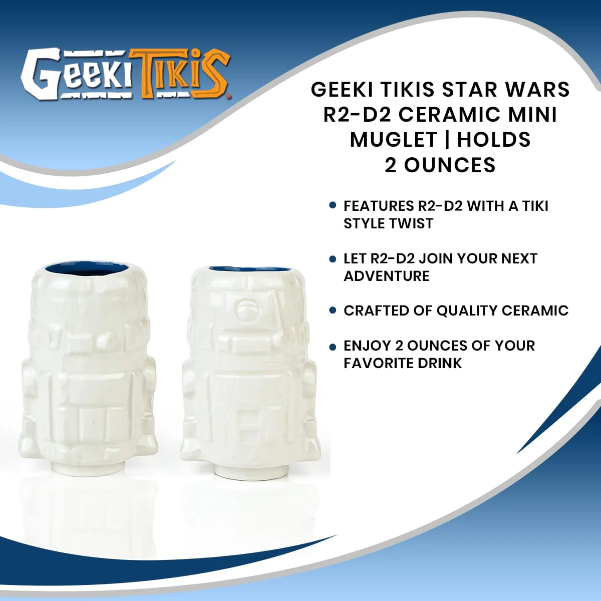 Geeki Tikis Star Wars R2-D2 Ceramic Mini Muglet | Holds 2 Ounces - Image 7