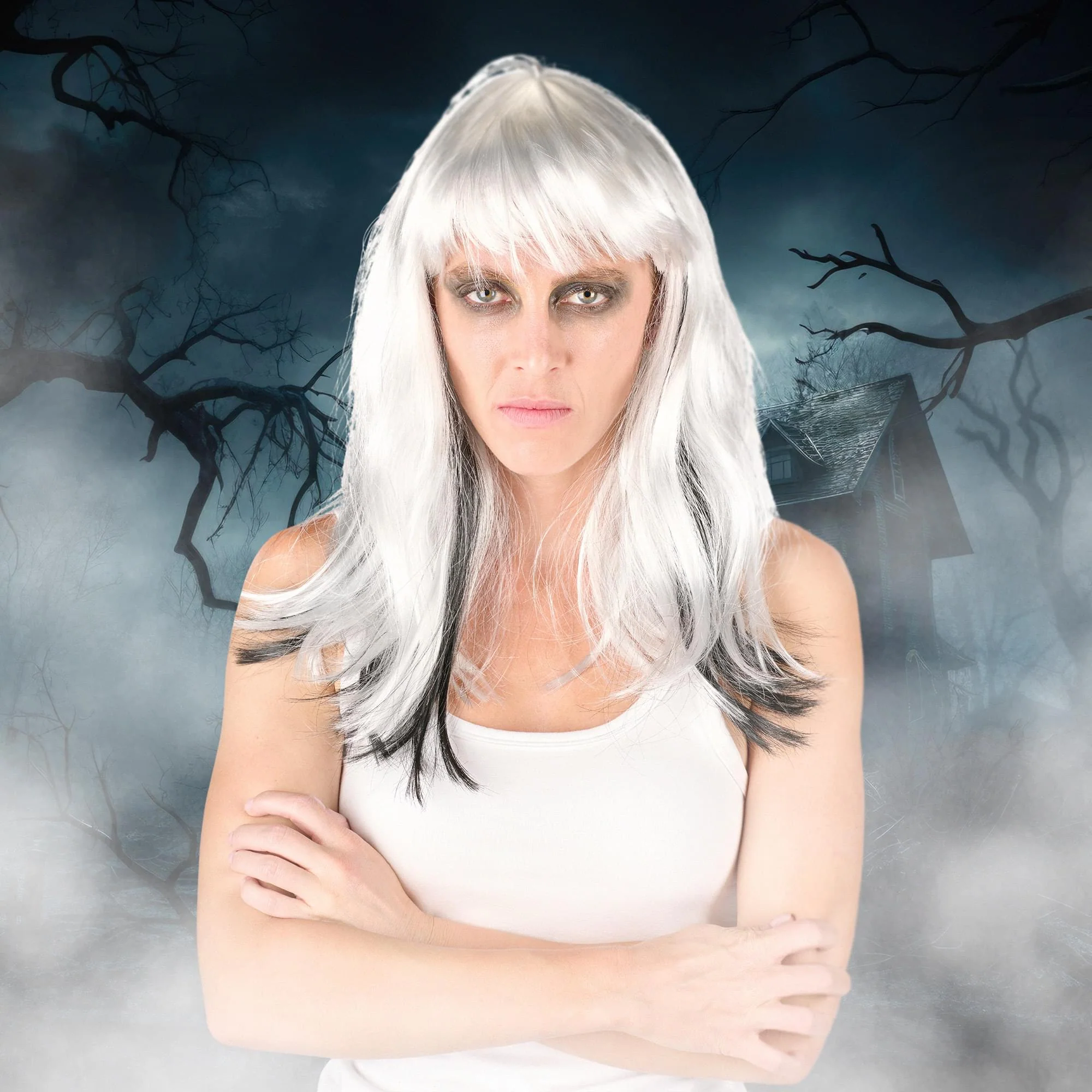 Ghost Adult Costume Wig - Image 2