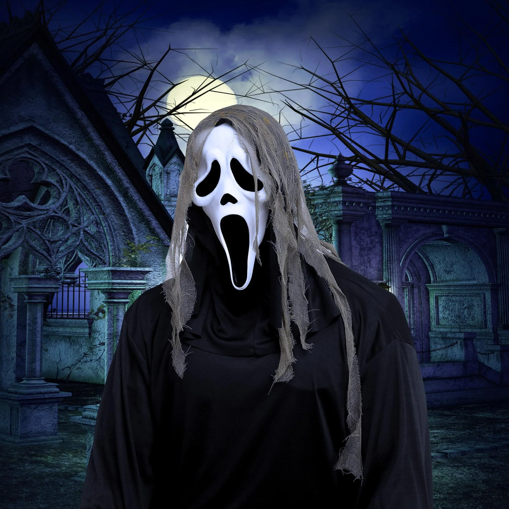Ghost Face Crypt Creature Adult Costume Mask - Image 2