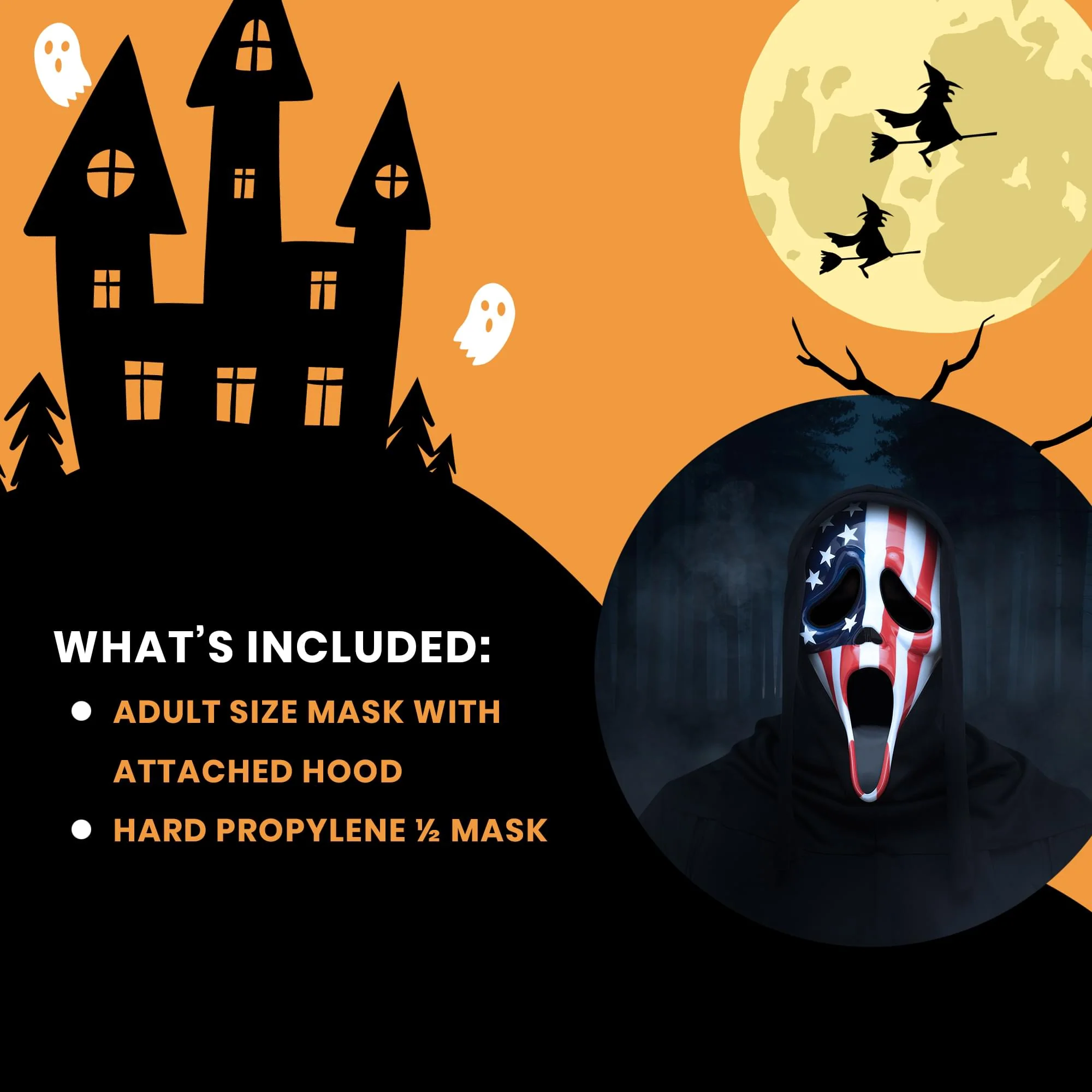 Ghost Face Patriotic Costume Mask - Image 3