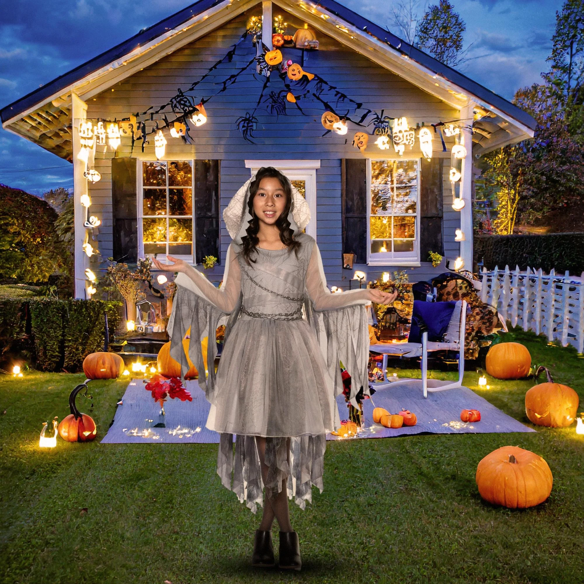Ghostly Spirit Child Costume - Image 3
