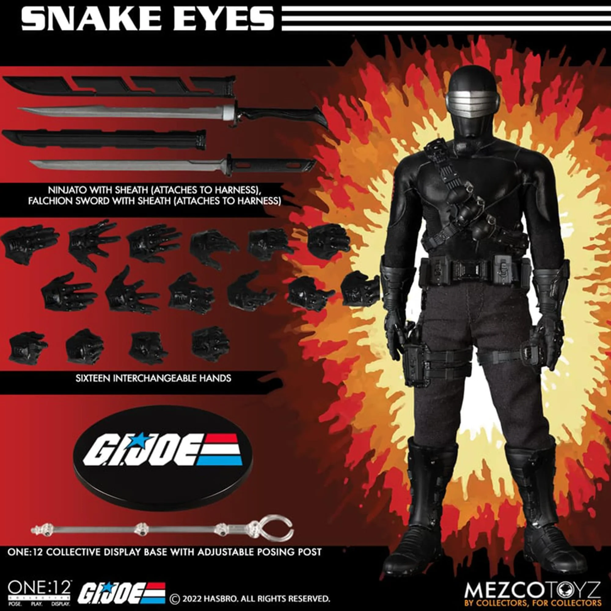 GI Joe One:12 Collective Snake Eyes Action Figure | Deluxe Edition - Image 7