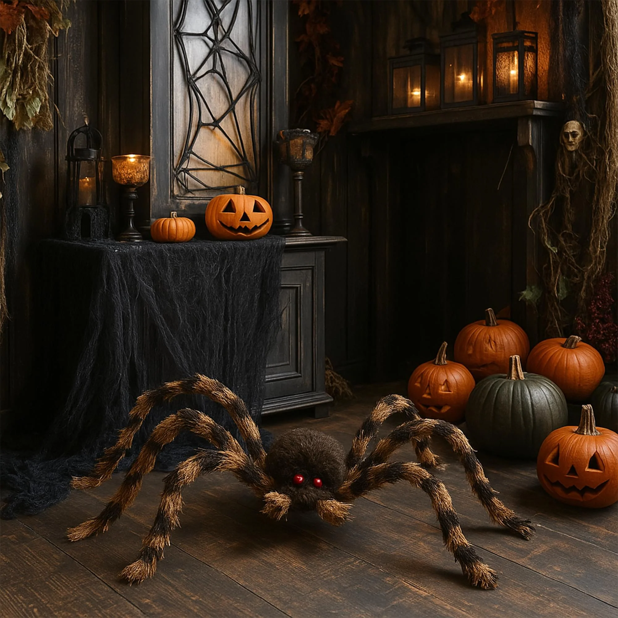 Giant Poseable Tarantula Halloween Decor | 30 Inches - Image 2