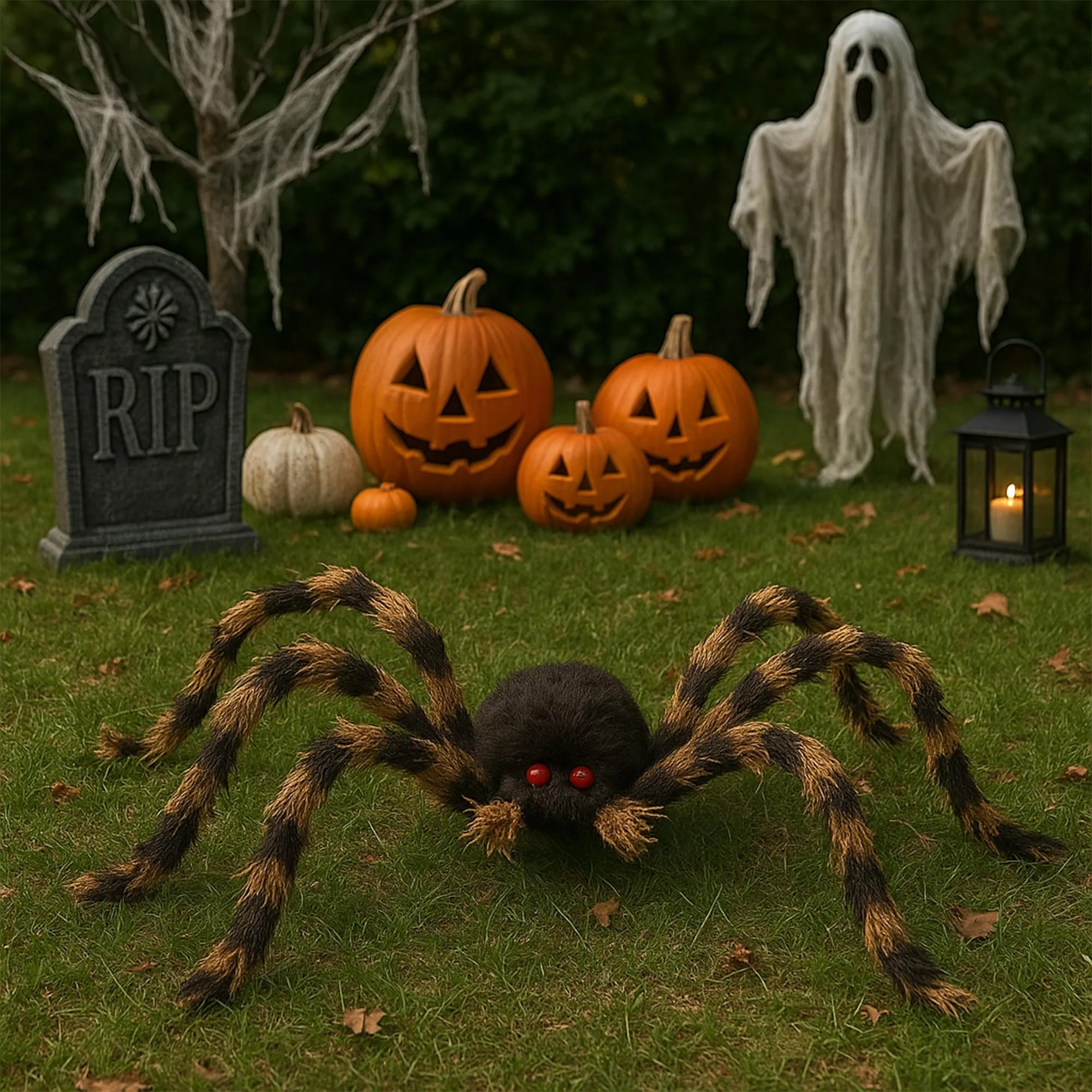 Giant Poseable Tarantula Halloween Decor | 30 Inches - Image 3