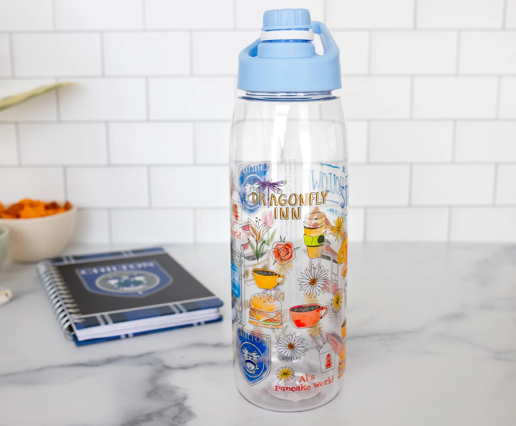 Gilmore Girls Stars Hollow Icons Water Bottle With Lid | Holds 28 Ounces - Image 6