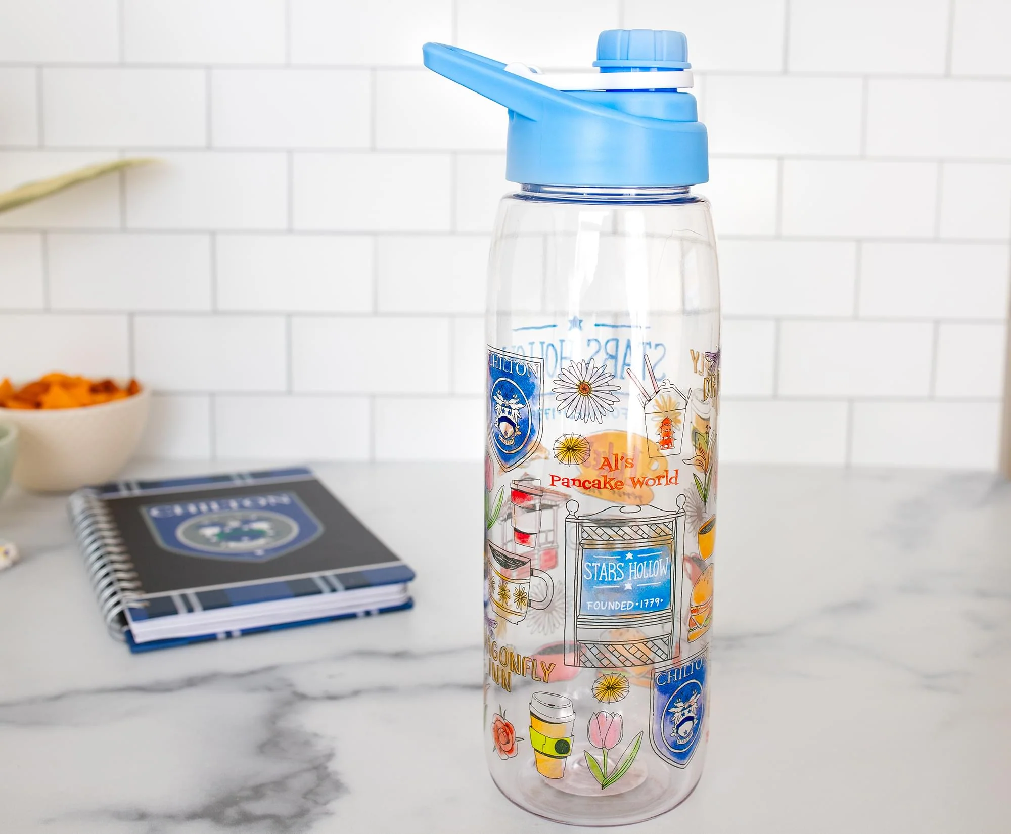 Gilmore Girls Stars Hollow Icons Water Bottle With Lid | Holds 28 Ounces - Image 7