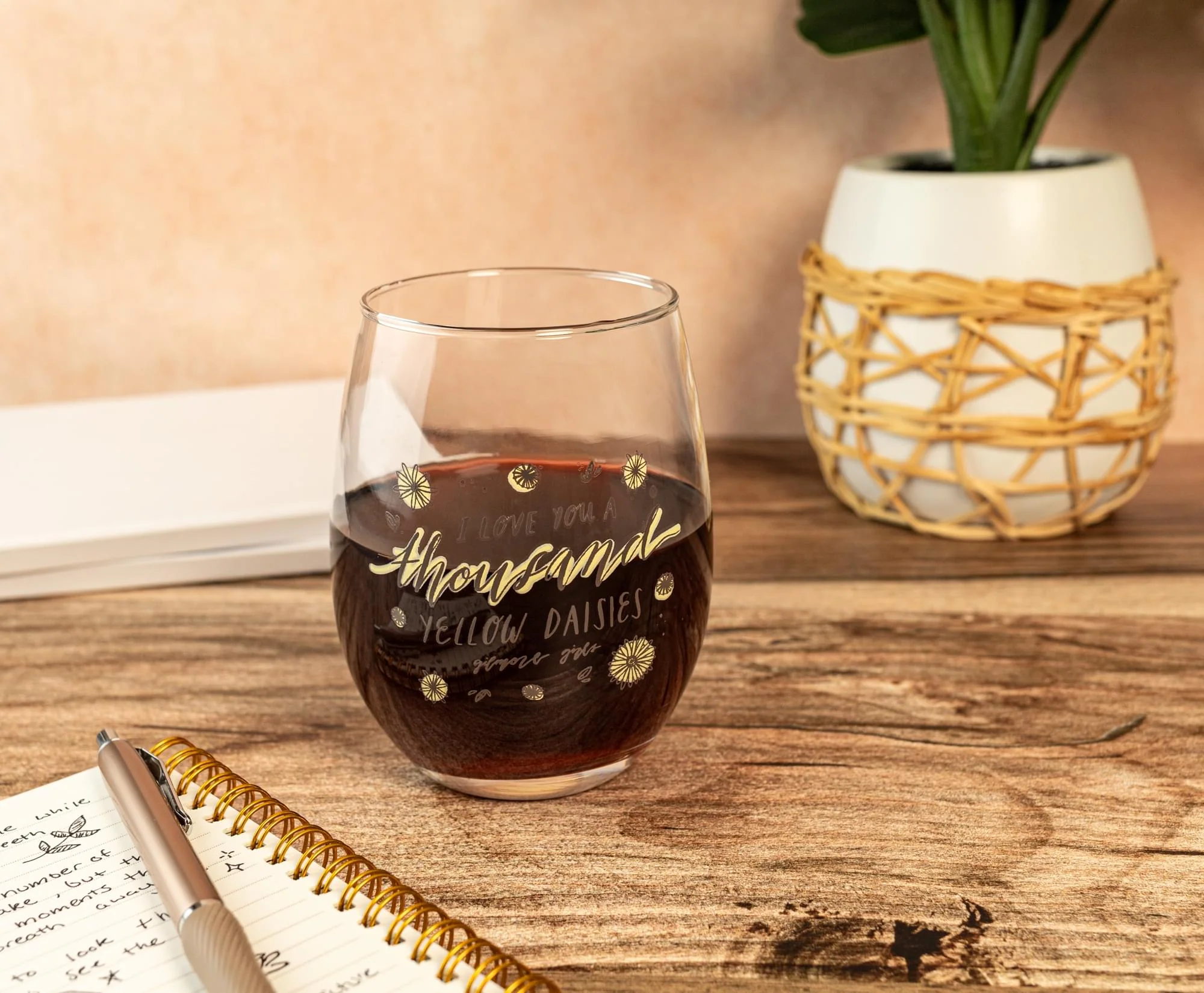 Gilmore Girls "Thousand Yellow Daisies" Stemless Wine Glass | Holds 20 Ounces - Image 7