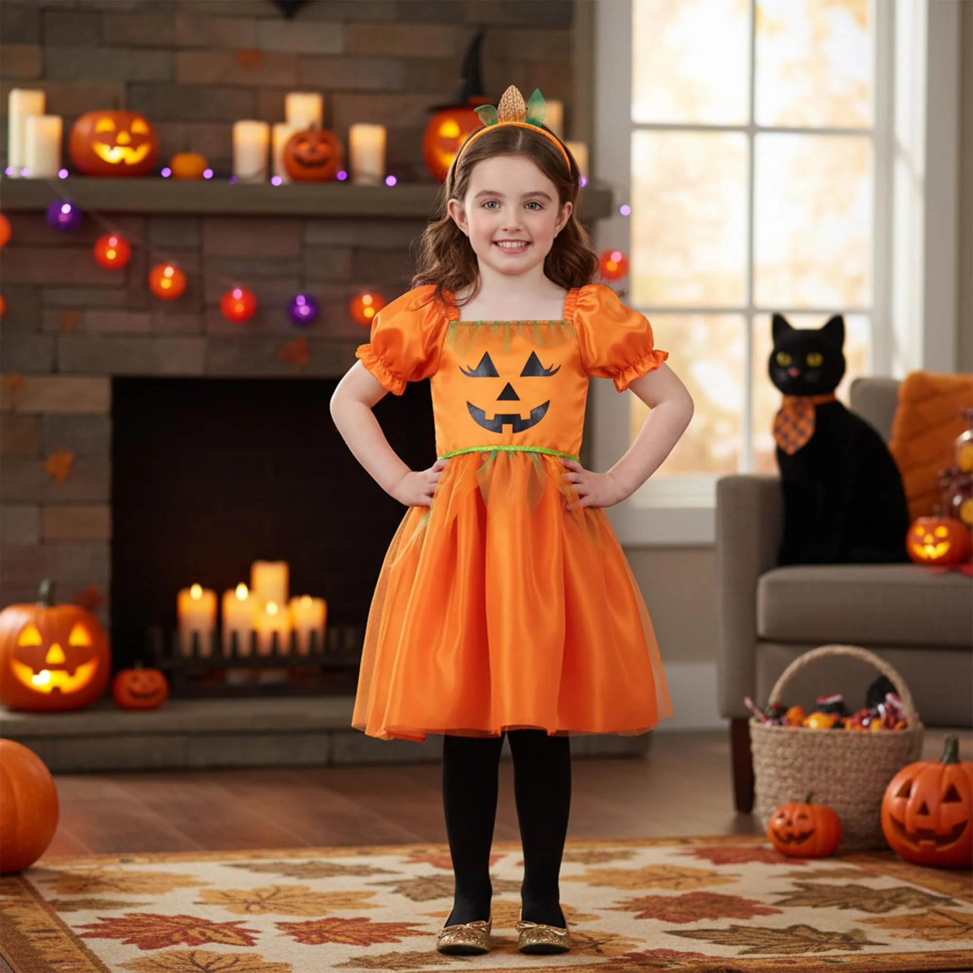 Girls Pumpkin Child Costume - Image 13