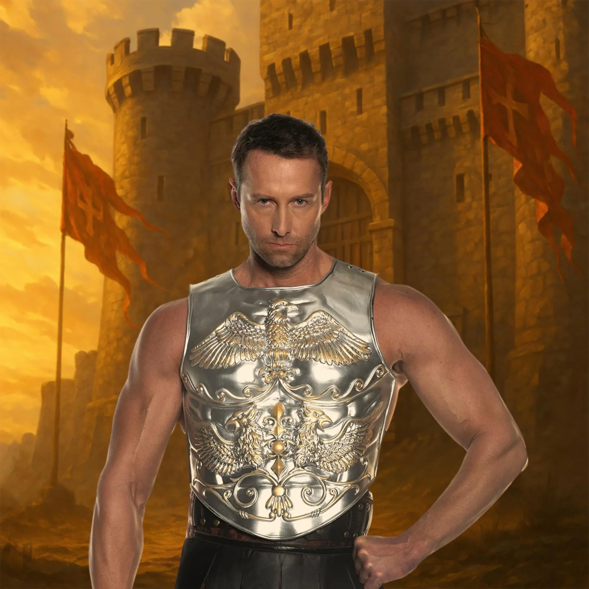 Gladiator Foam Chest Plate Adult Costume Accessory - Image 3