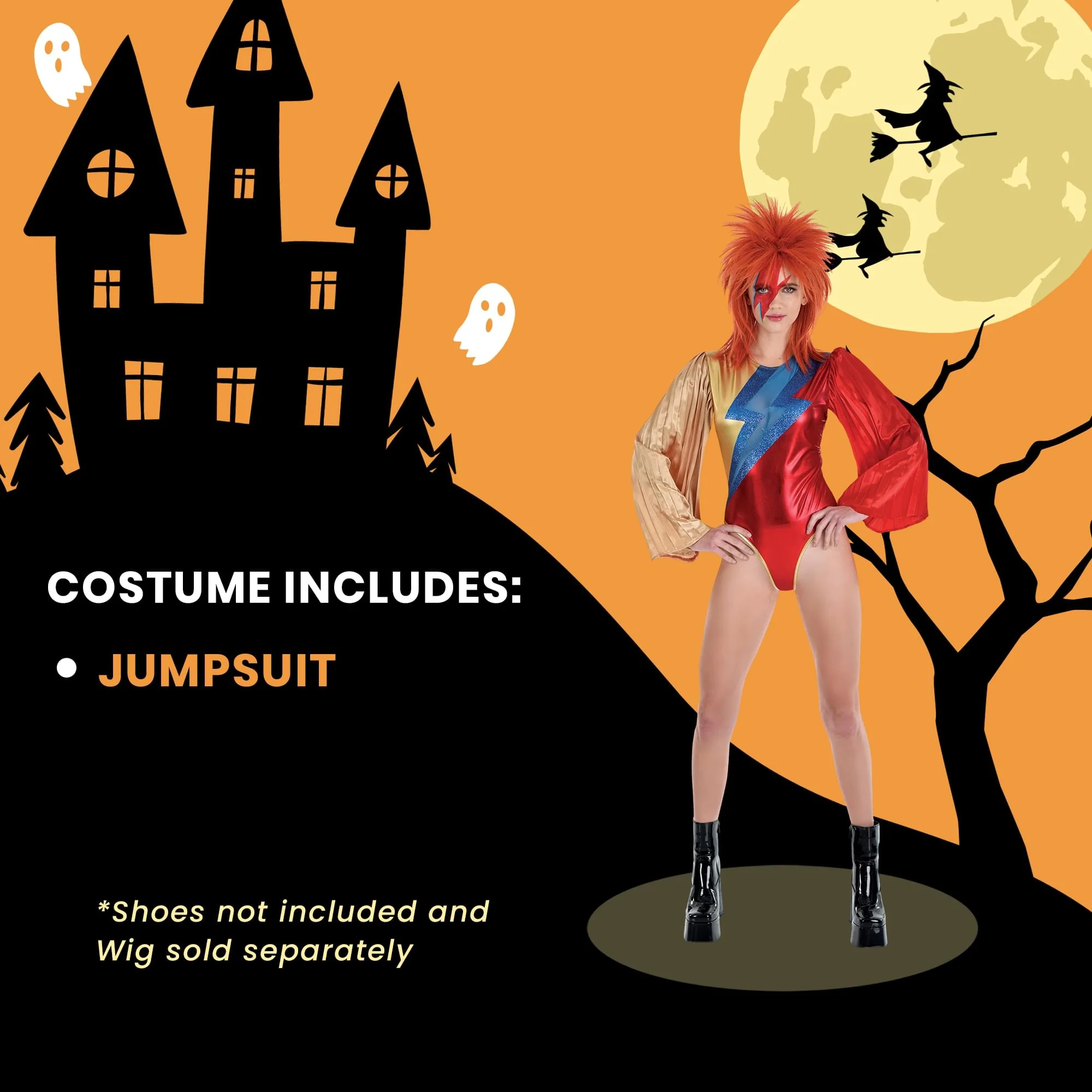 Glam Rock Bodysuit Adult Costume - Image 13