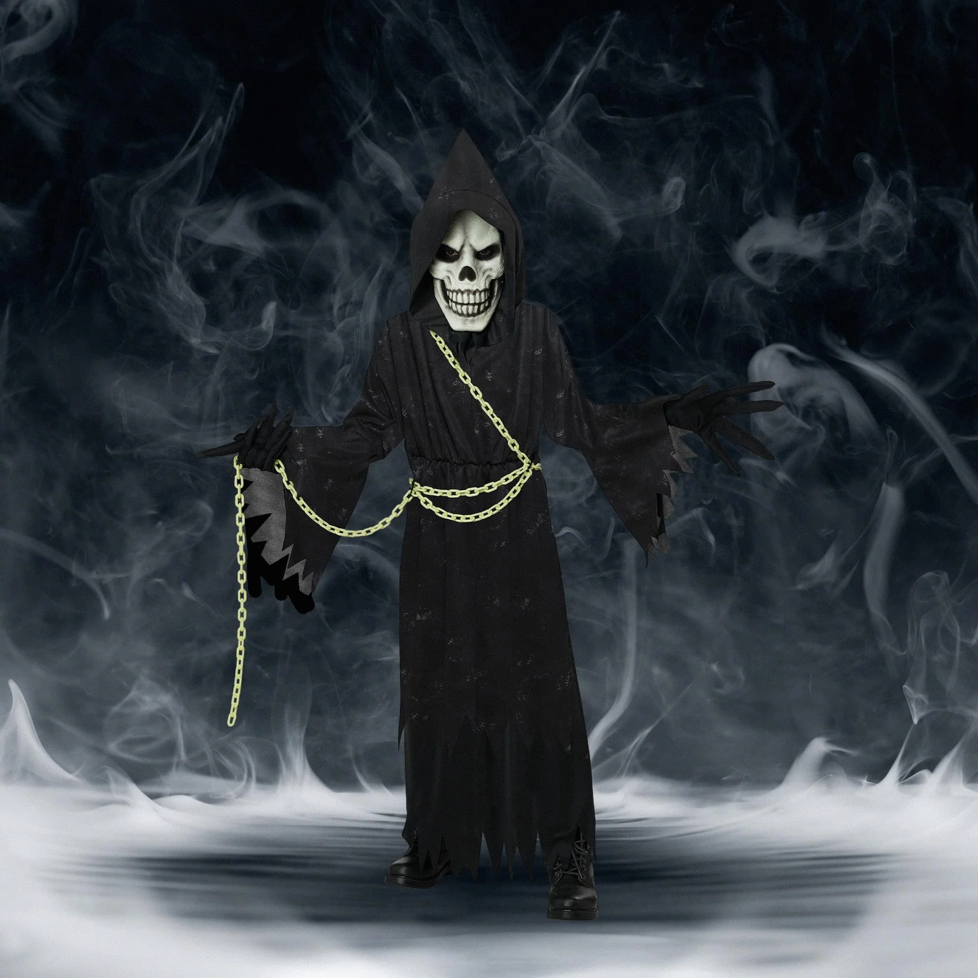 Glow In The Dark Reaper Child Costume - Image 11