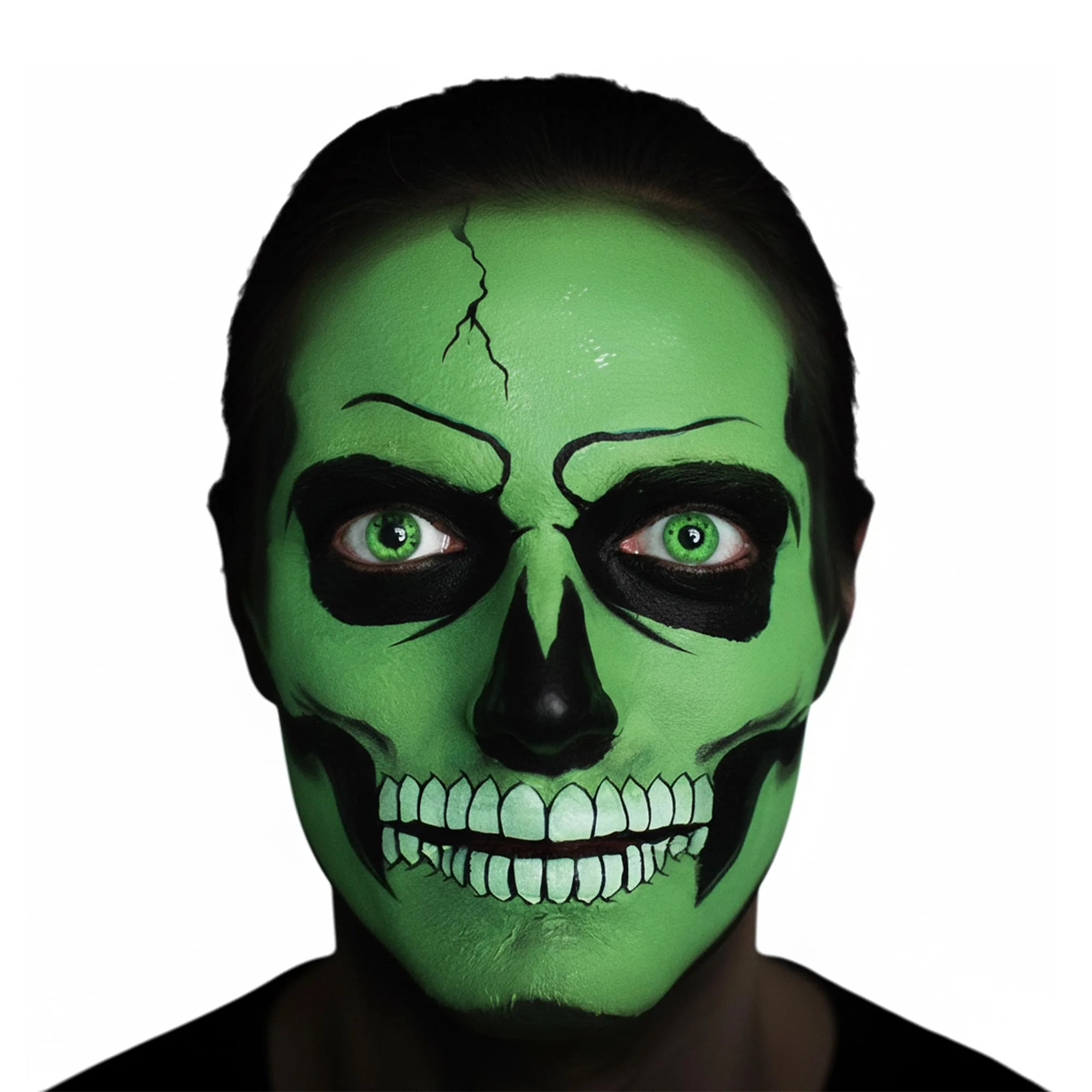 Glow in the Dark Skull Tattoo Fx Costume Accessory - Image 3