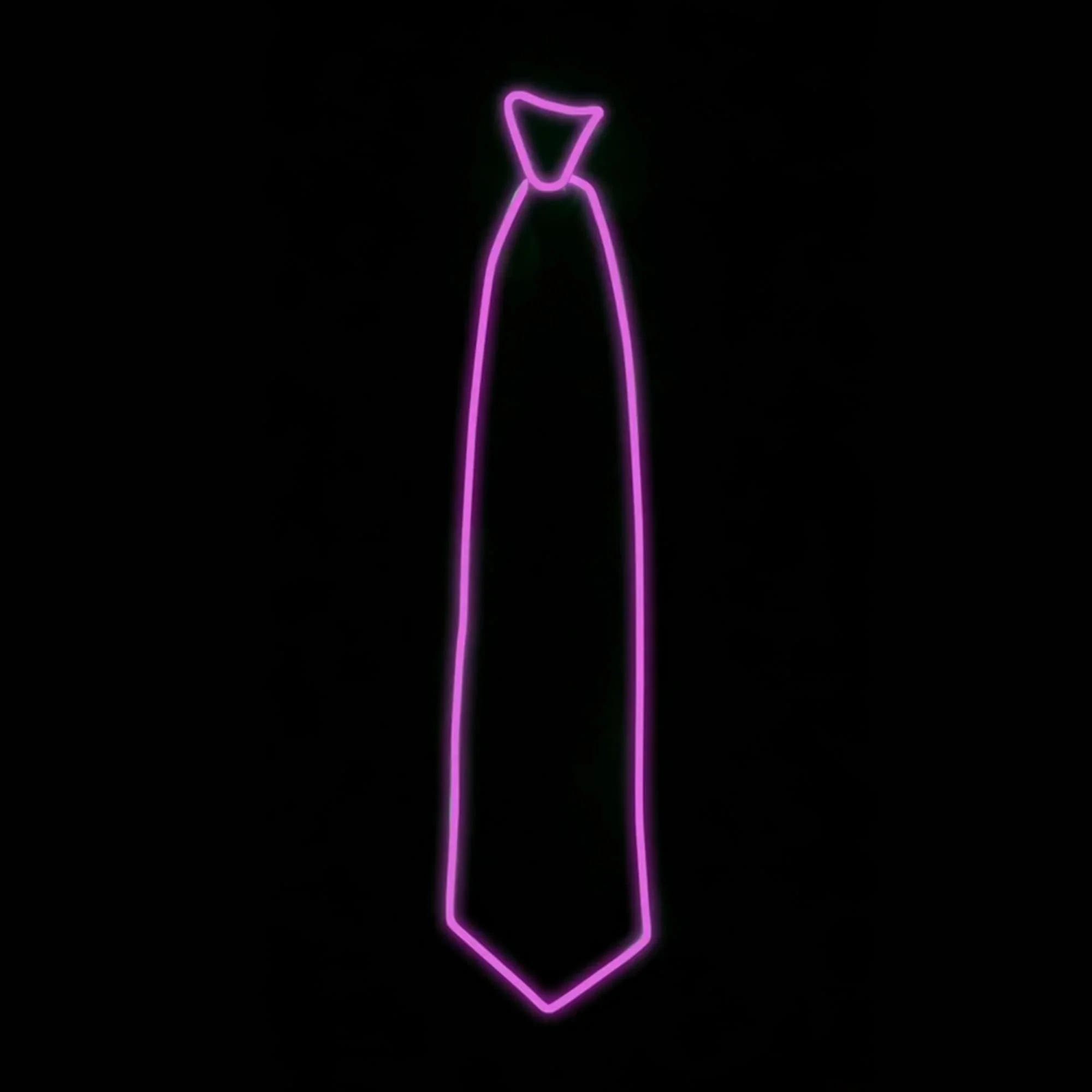 Glowman Glow Costume Neck Tie Pink - Image 3
