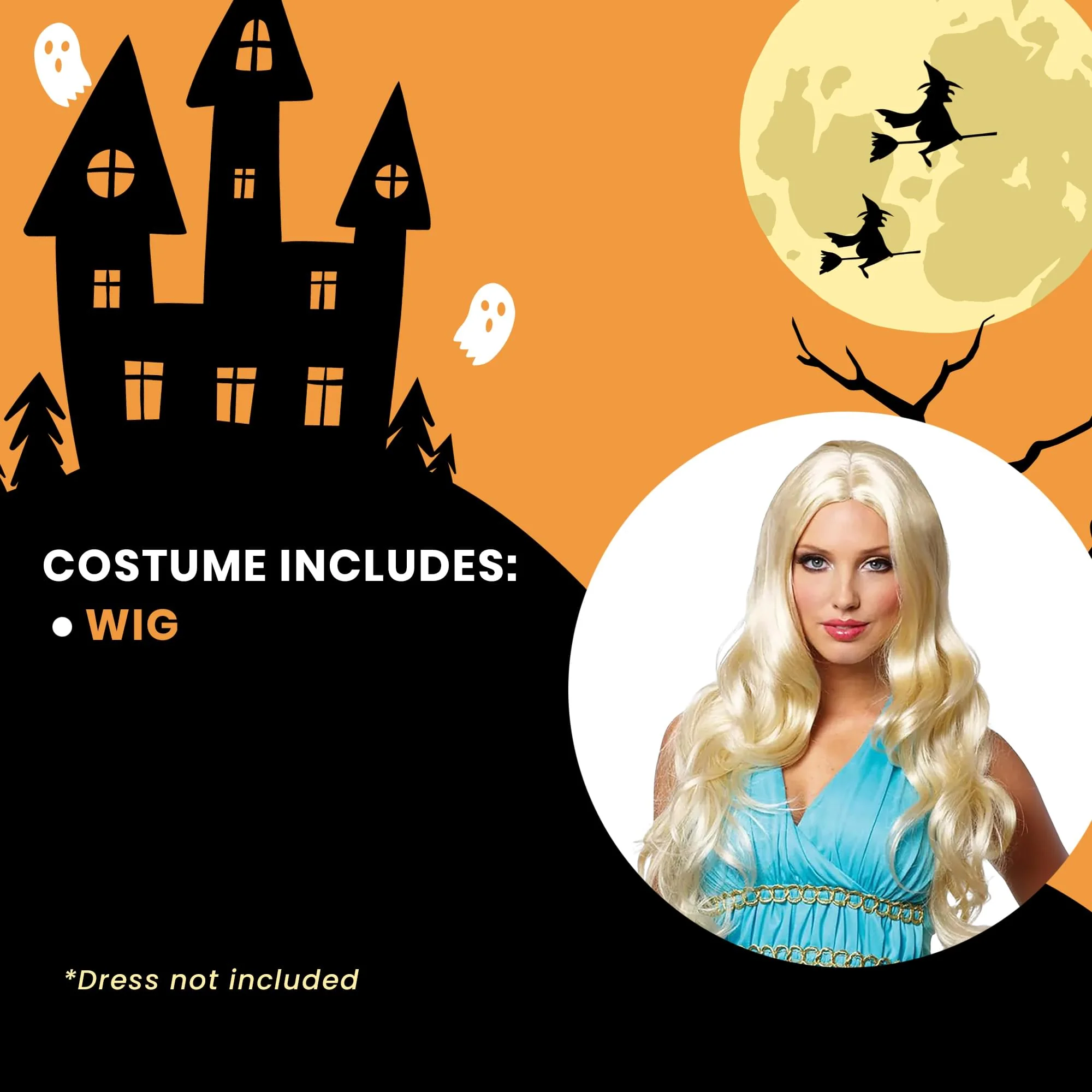 Goddess Adult Blonde Costume Wig - Image 4