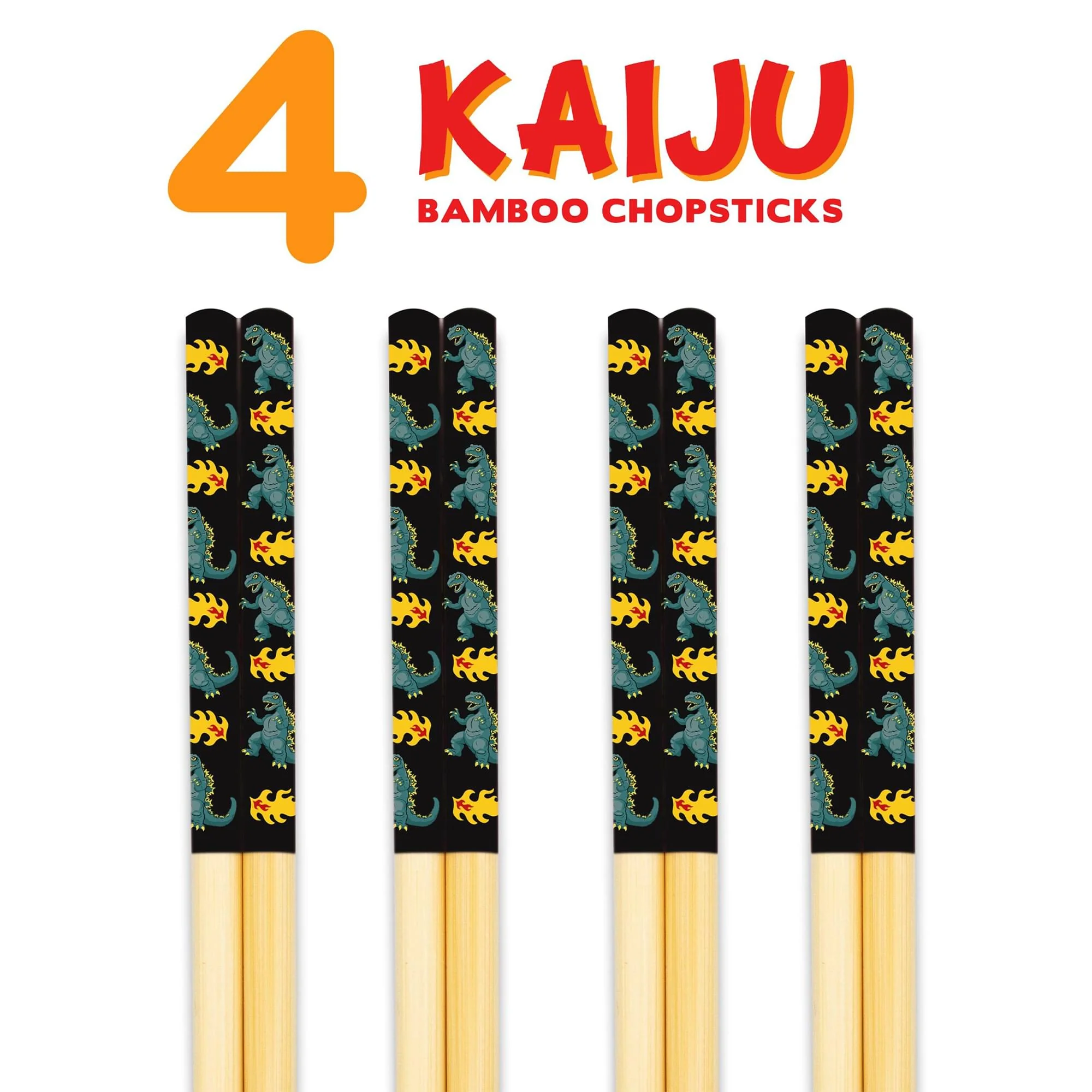 Godzila GAMAGO Cast Bamboo Chopsticks | Set of 4 - Image 2