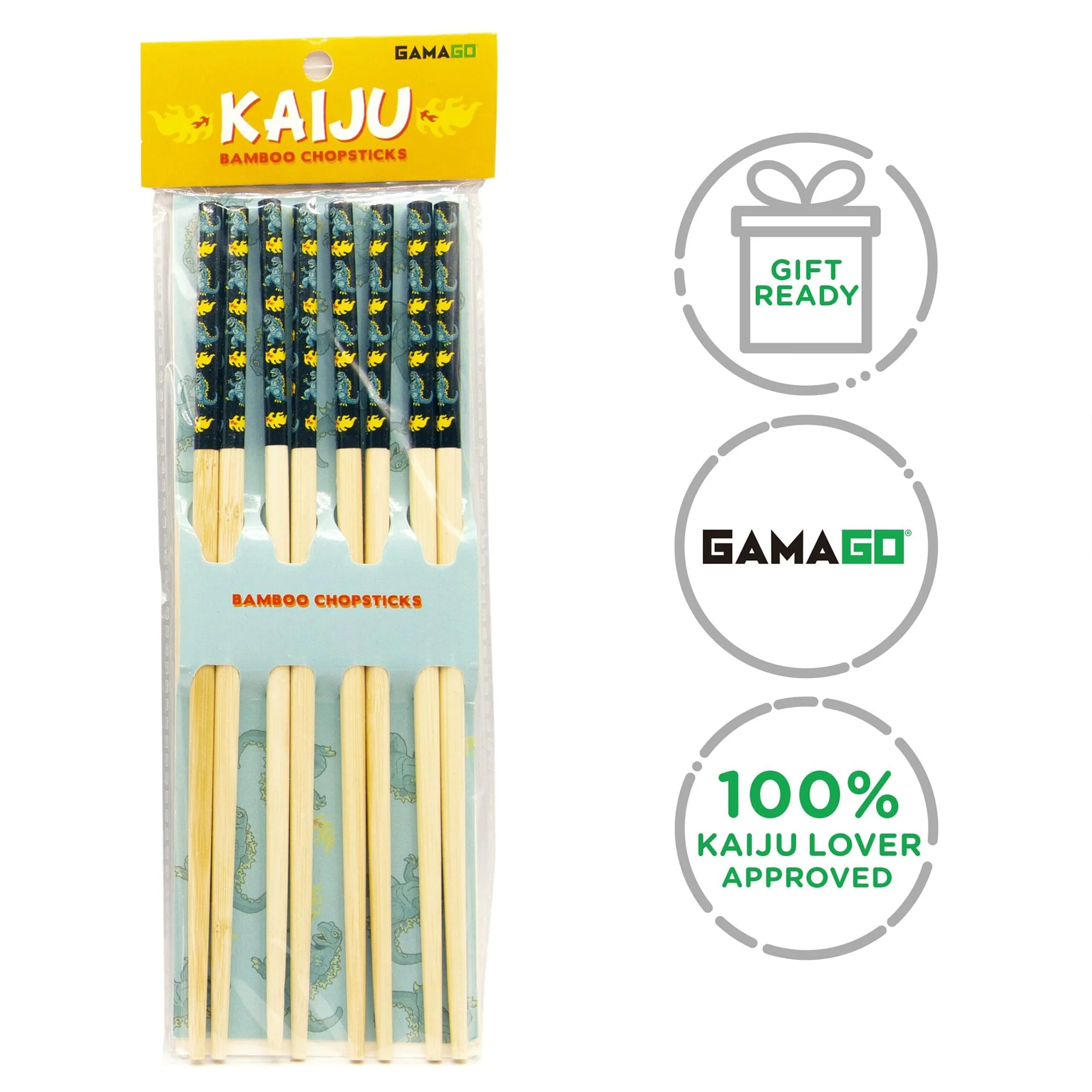 Godzila GAMAGO Cast Bamboo Chopsticks | Set of 4 - Image 4