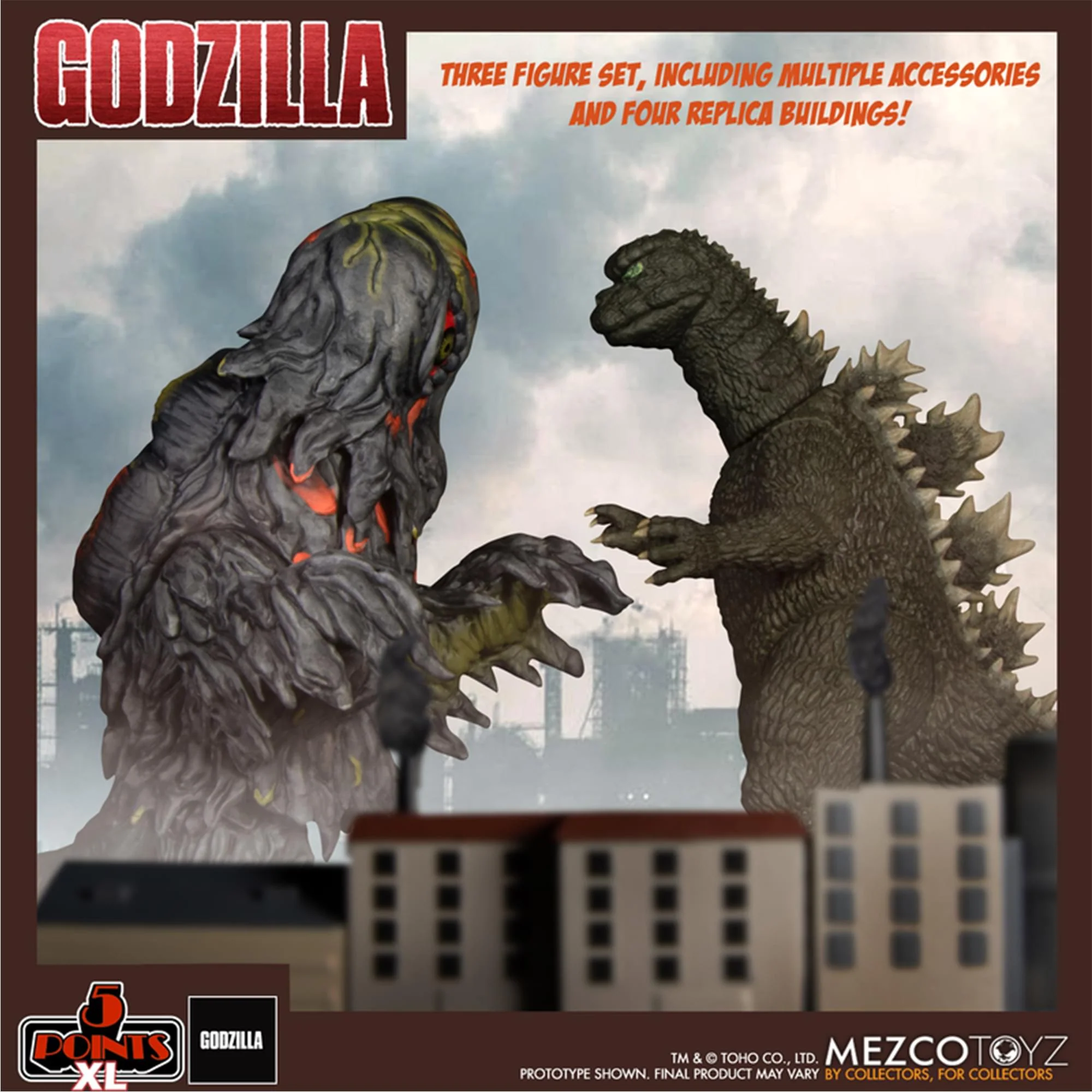 Godzilla vs Hedorah 5 Points XL Figure Box Set - Image 6