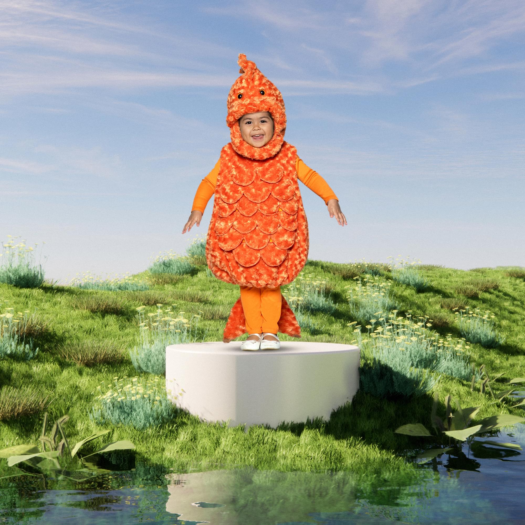 Goldfish Plush Swirl Fur Toddler Costume - Image 11
